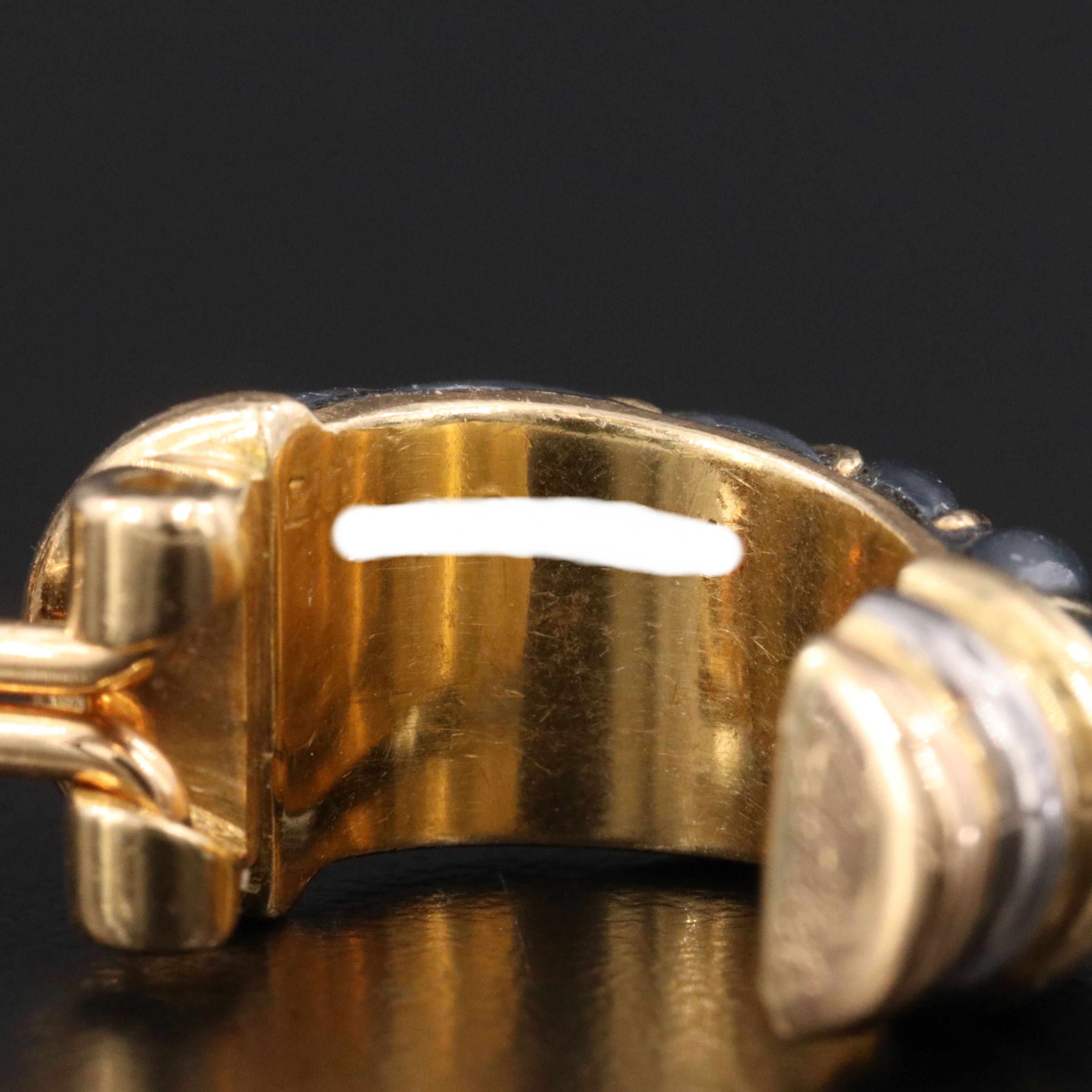 Cartier Trinity 18K and Darkened Silver Fluted Clip Earrings