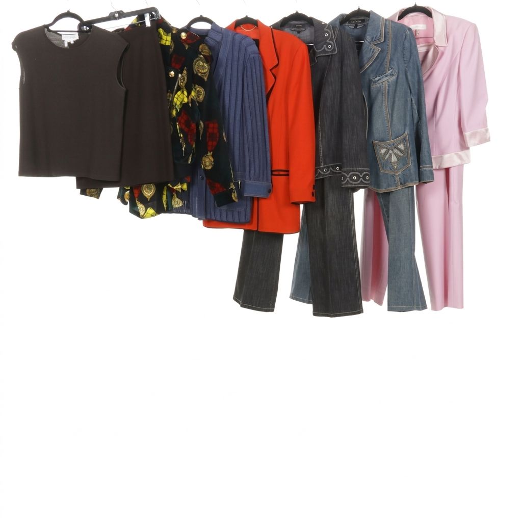 Escada Wool, Silk, Denim and More Embellished Two-Piece Sets