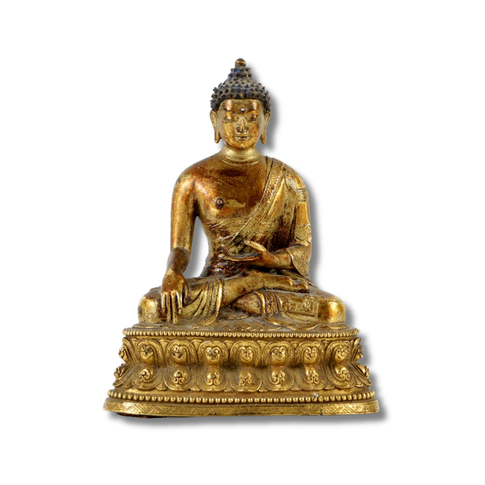 Sino-Tibetan Gilt Bronze Buddha