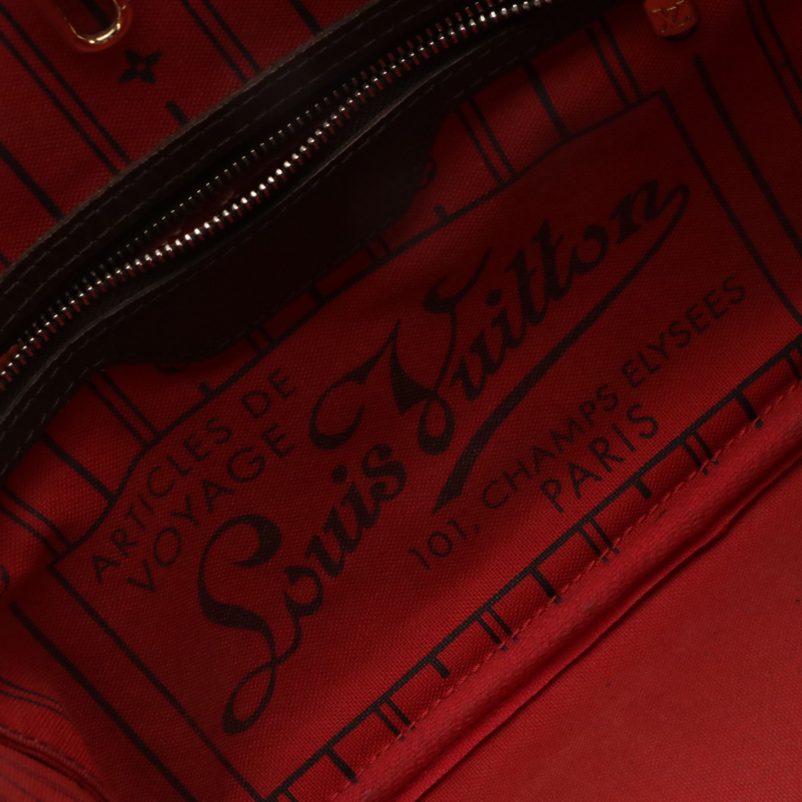 Louis Vuitton Neverfull PM Tote Bag in Damier Ebene Canvas and leather