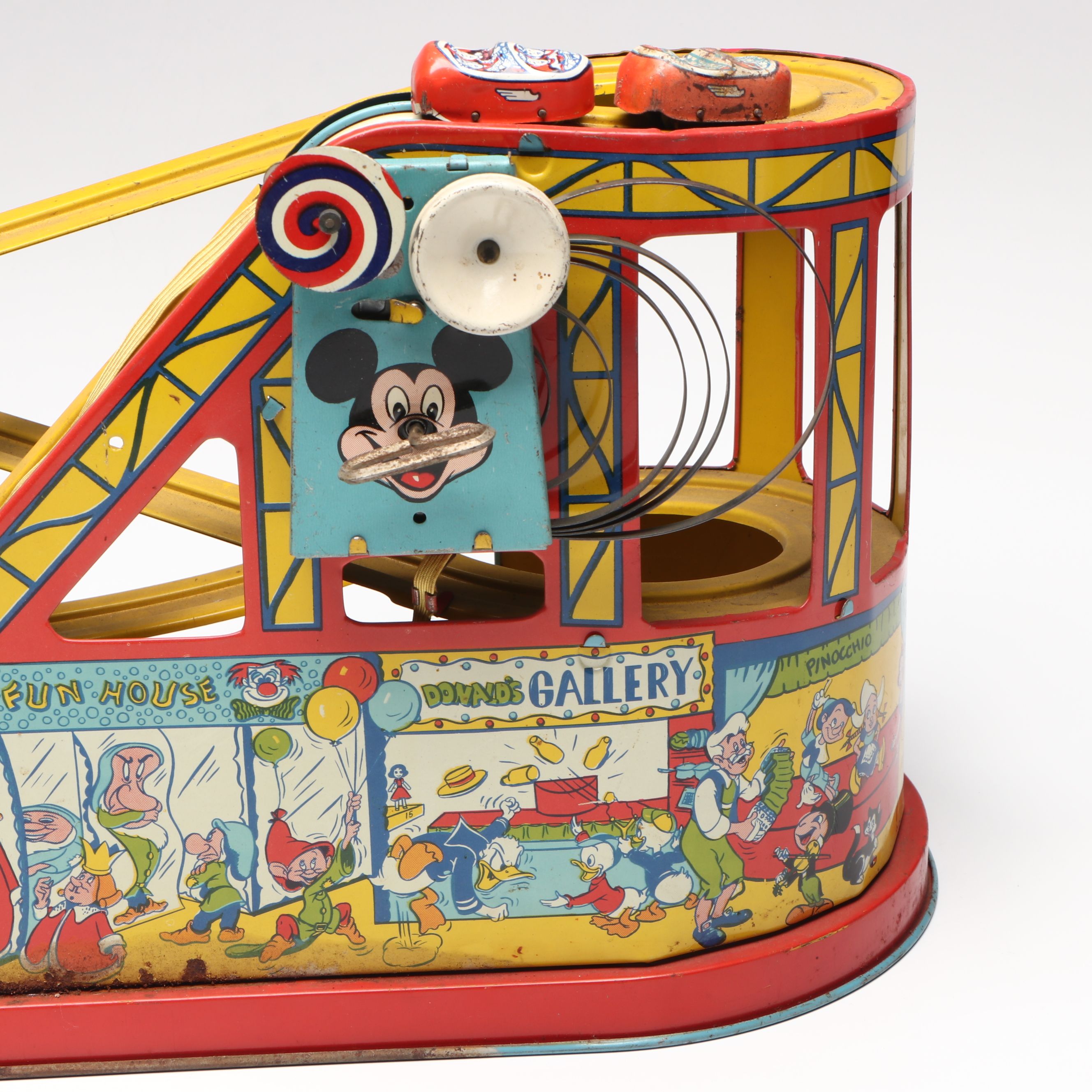 J. Chein & Co. Tin "Disneyland Rollercoaster" Toy, Mid-20th Century