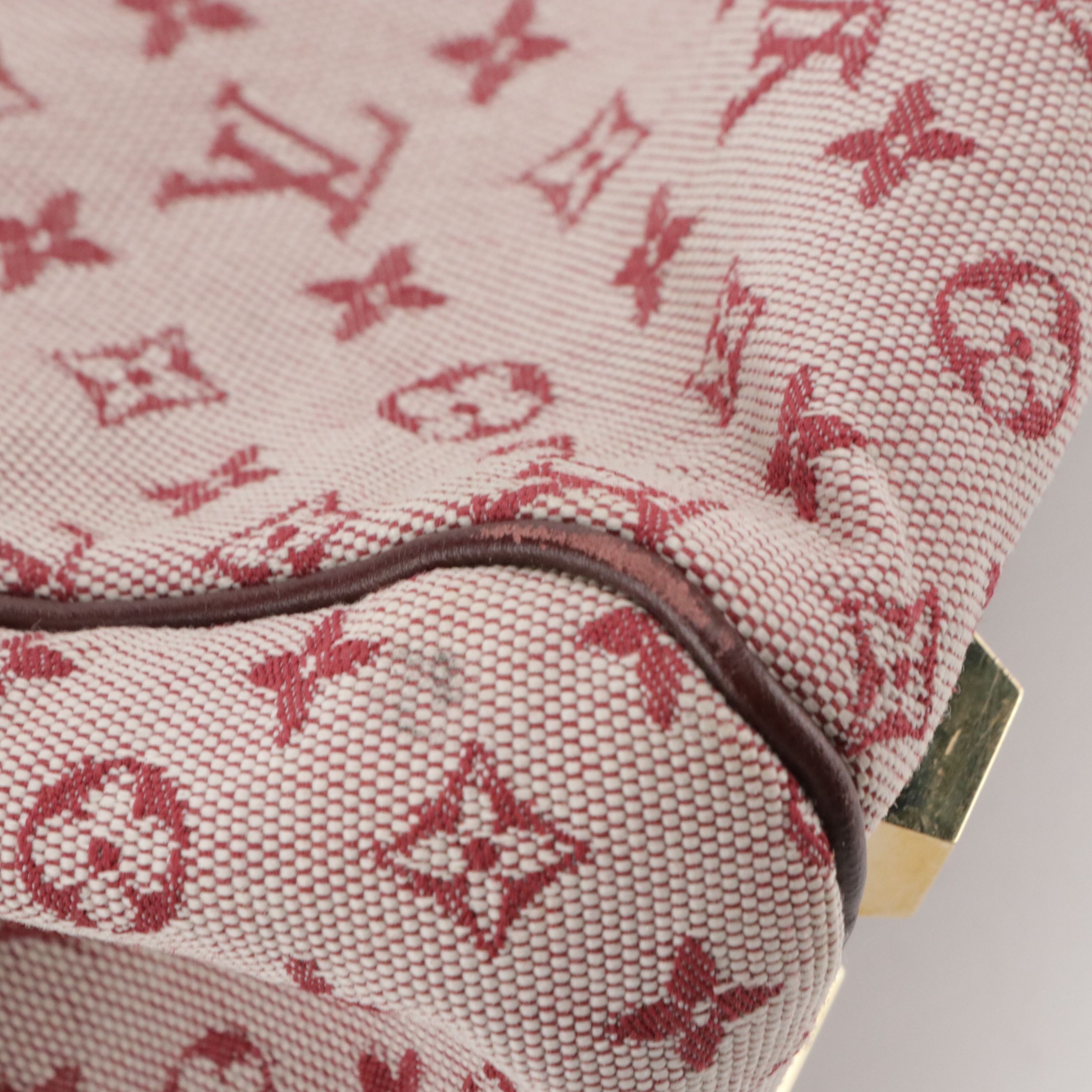 Louis Vuitton Josephine PM Bag in Cherry Monogram Mini Lin Canvas and Leather