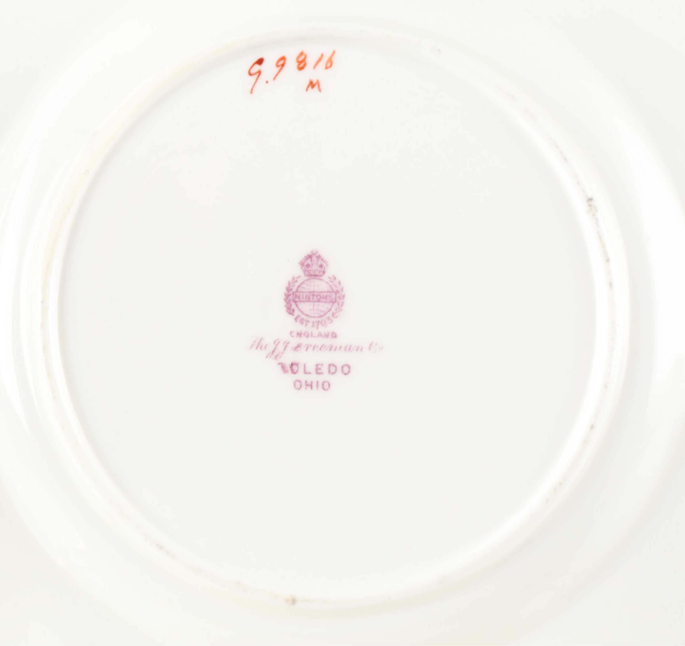 Mintons Gilt Trim Porcelain Plates