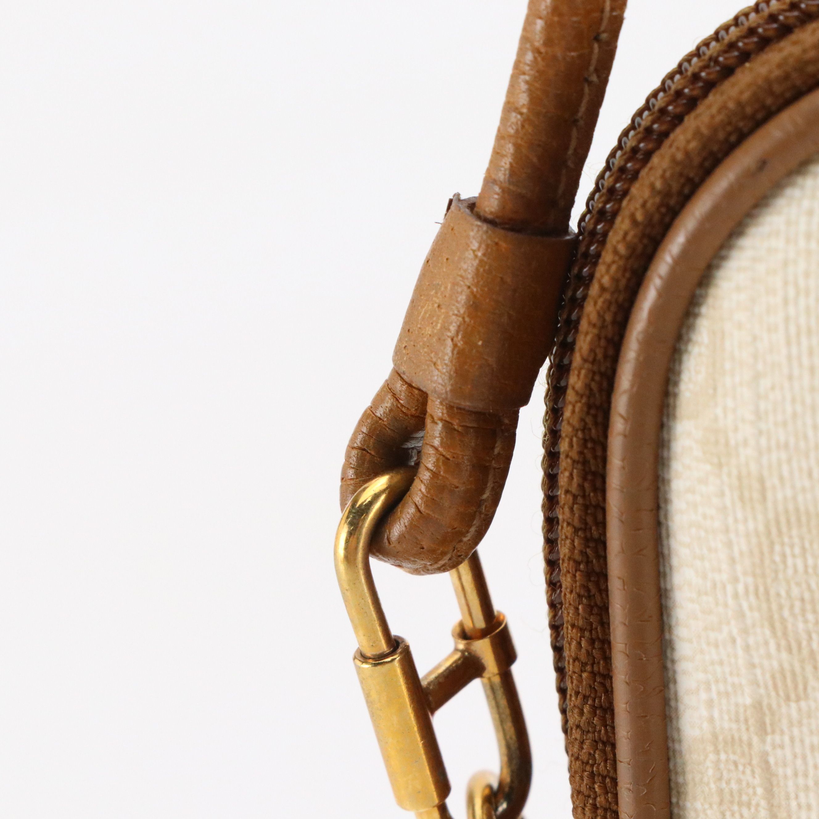 Gucci Accessory Collection GG Supreme Canvas and Cinghiale Leather Crossbody Bag