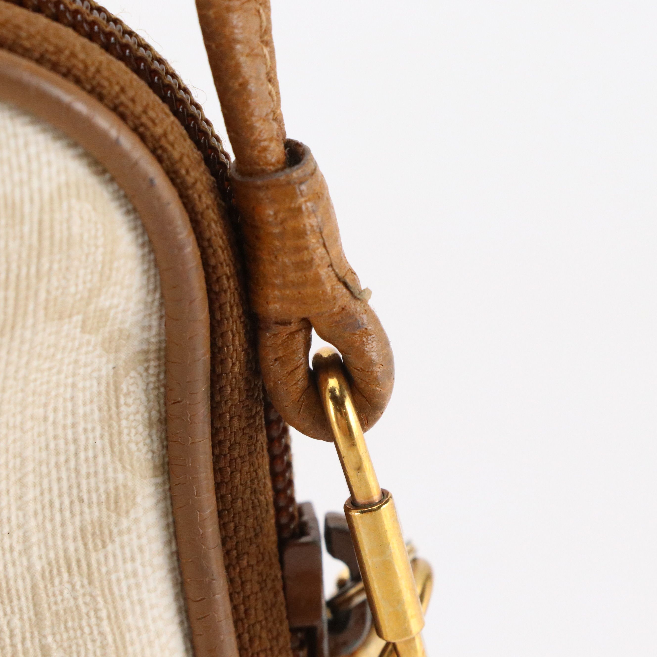 Gucci Accessory Collection GG Supreme Canvas and Cinghiale Leather Crossbody Bag