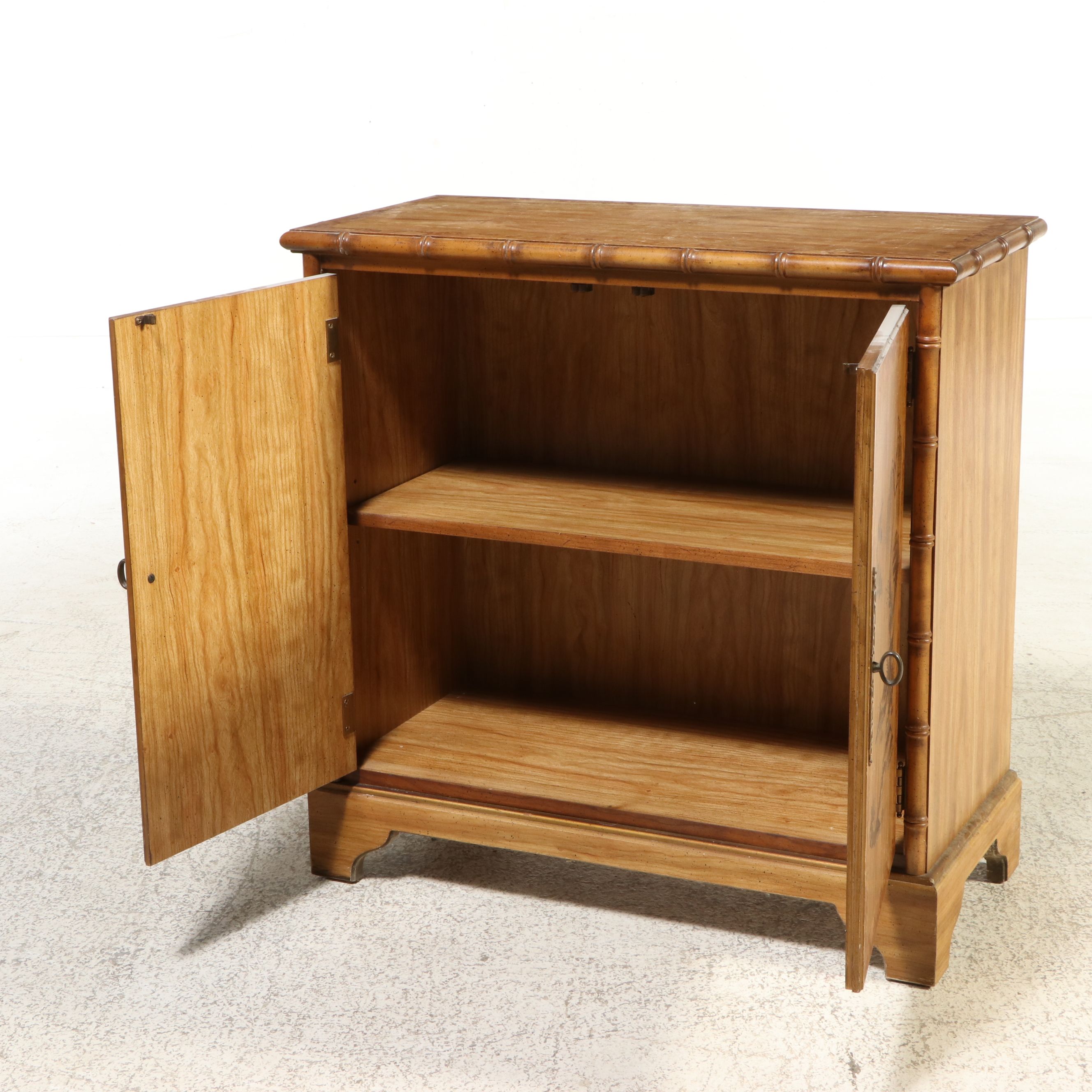 Drexel Heritage Chinoiserie Faux Bamboo Cabinet, Late 20th Century