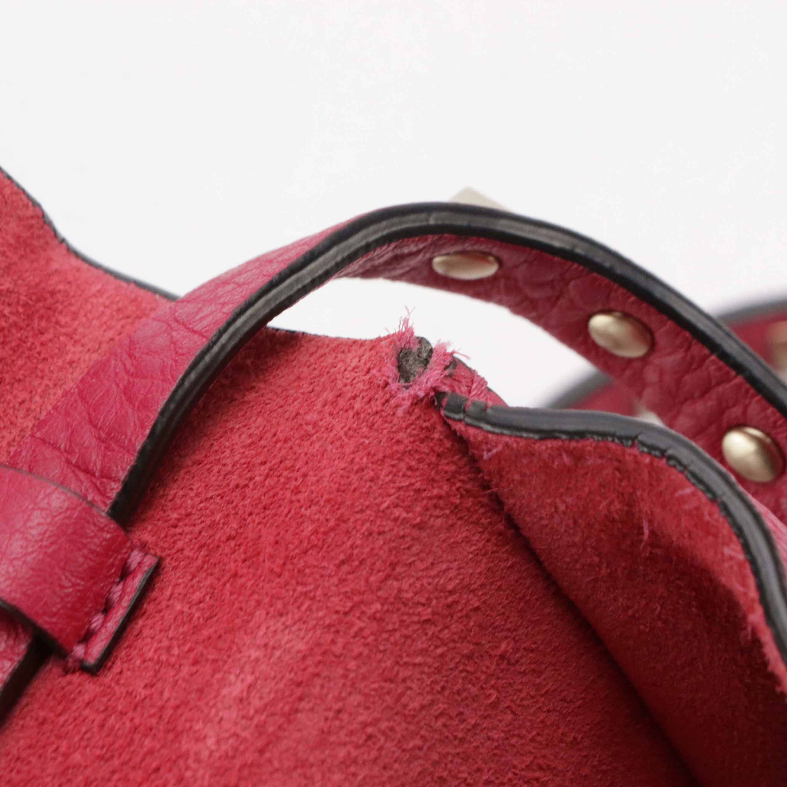 Valentino Double Flap Two-Way Crossbody Bag in Rockstud Pink Grained Leather