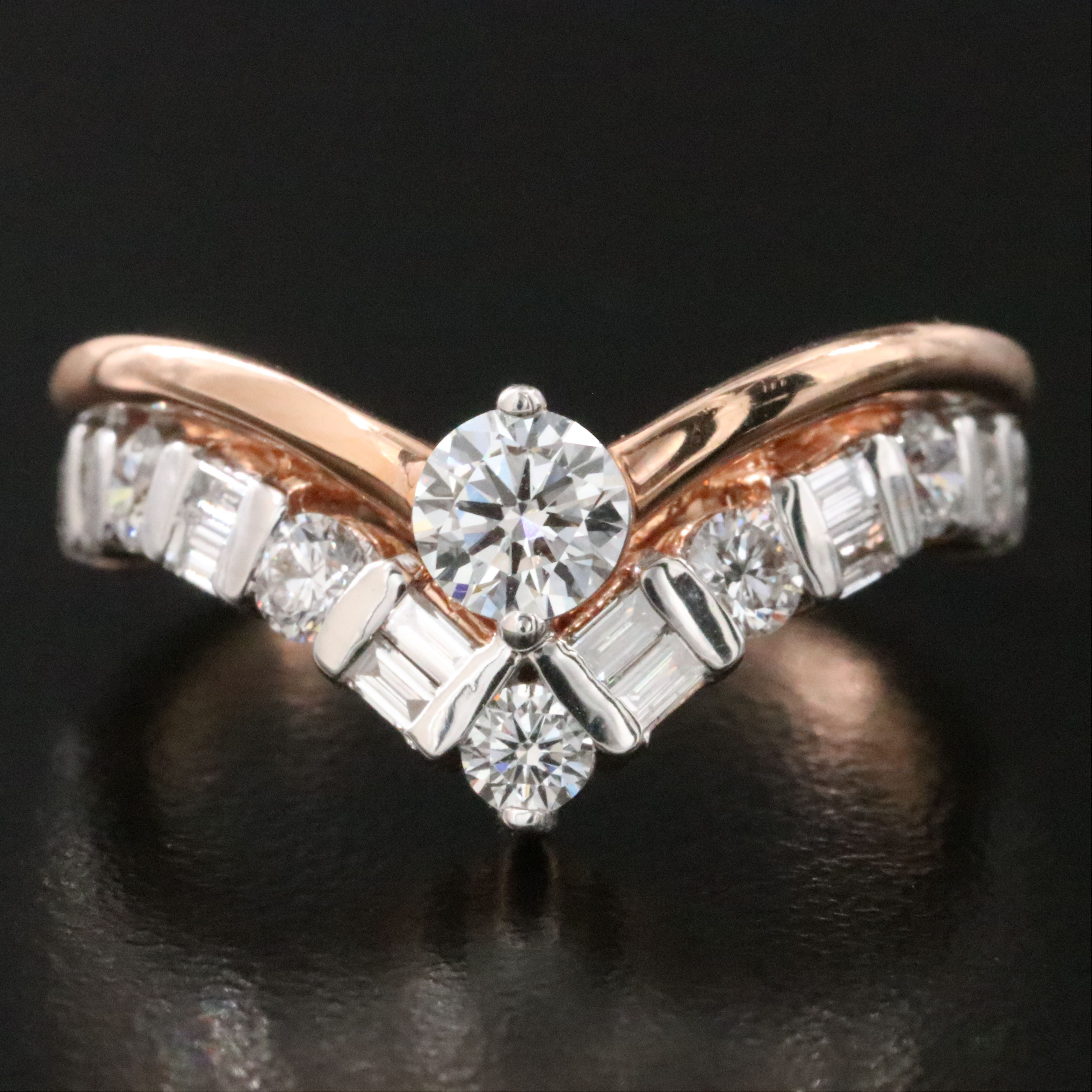 14K Rose Gold 1.08 CTW Lab Grown Diamond Ring