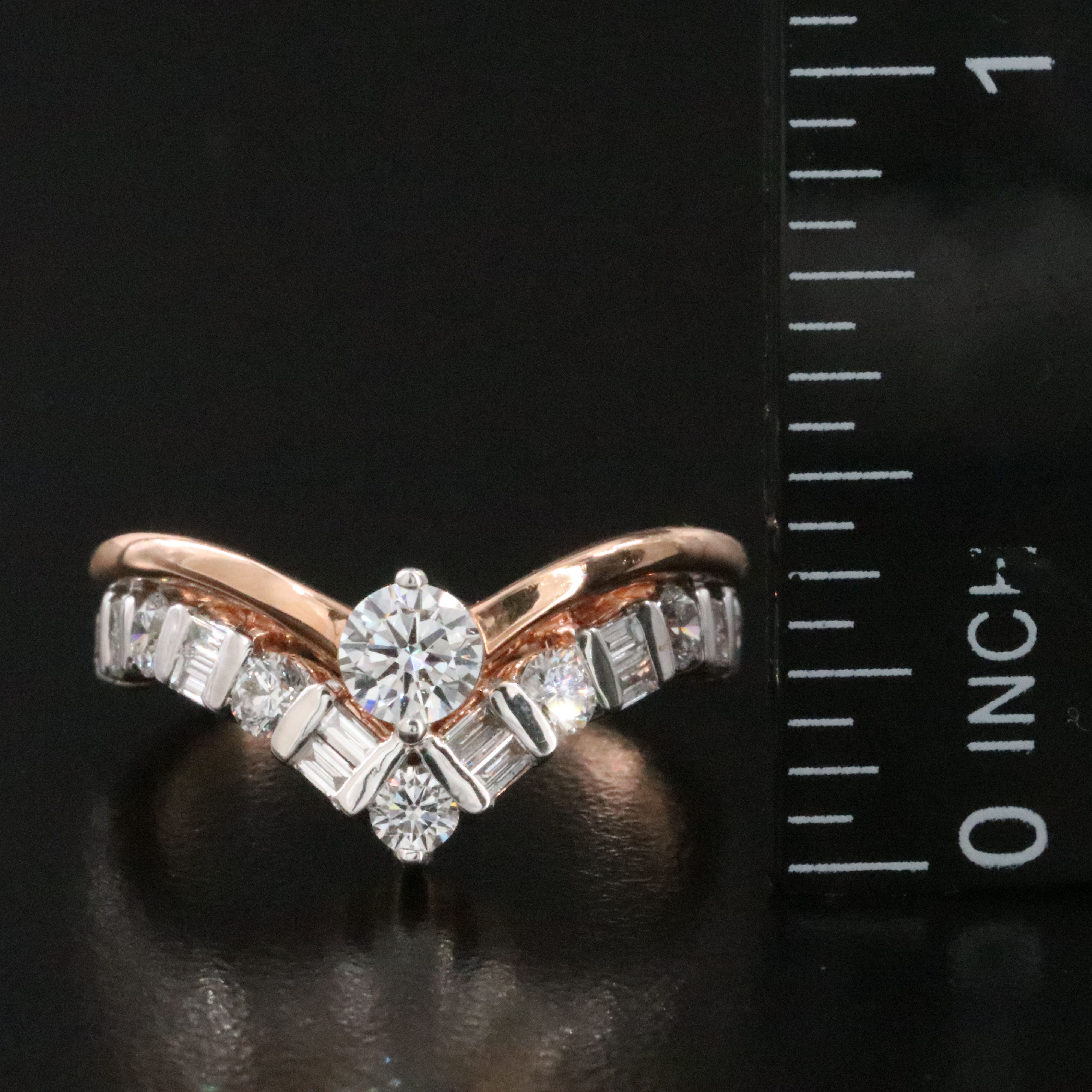 14K Rose Gold 1.08 CTW Lab Grown Diamond Ring