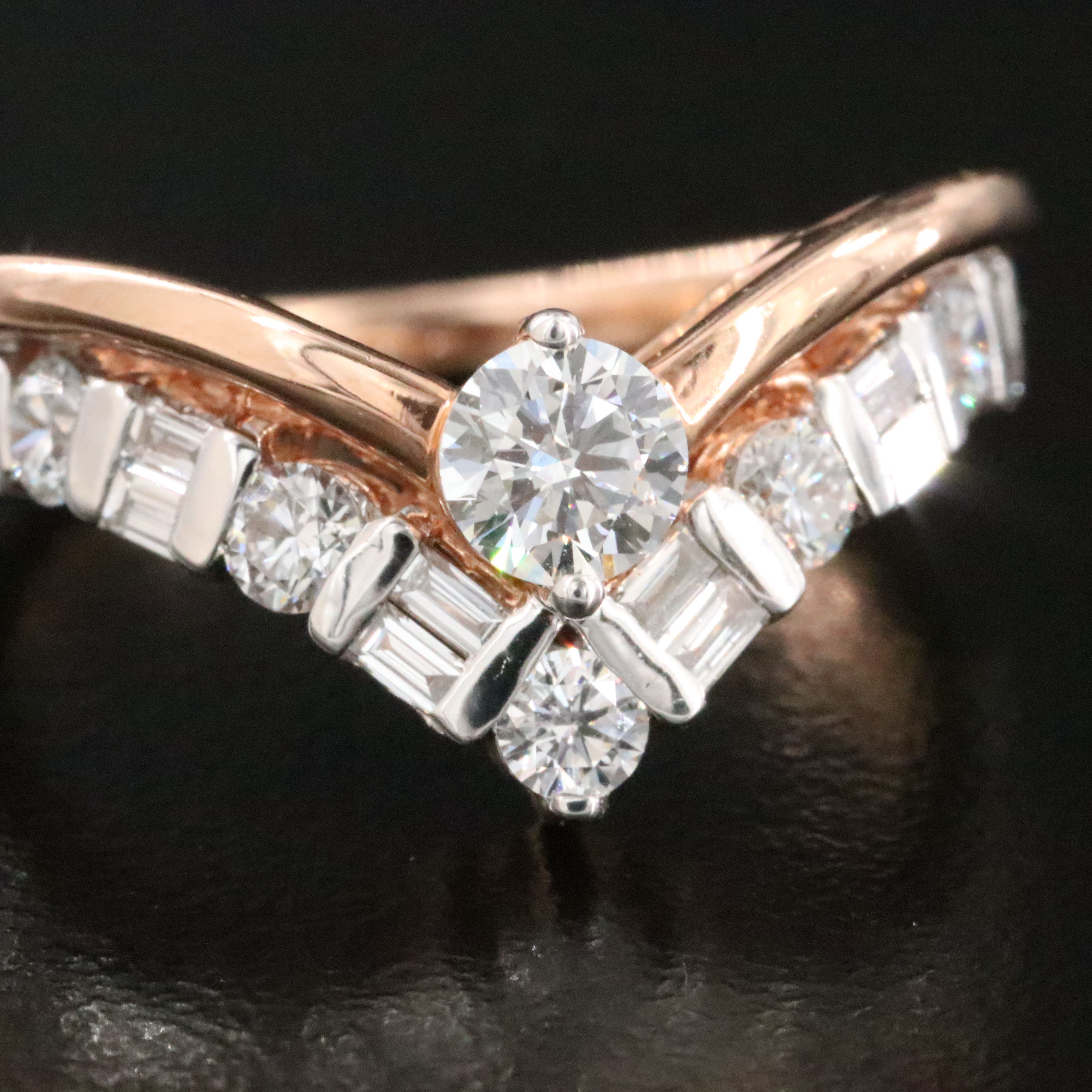 14K Rose Gold 1.08 CTW Lab Grown Diamond Ring