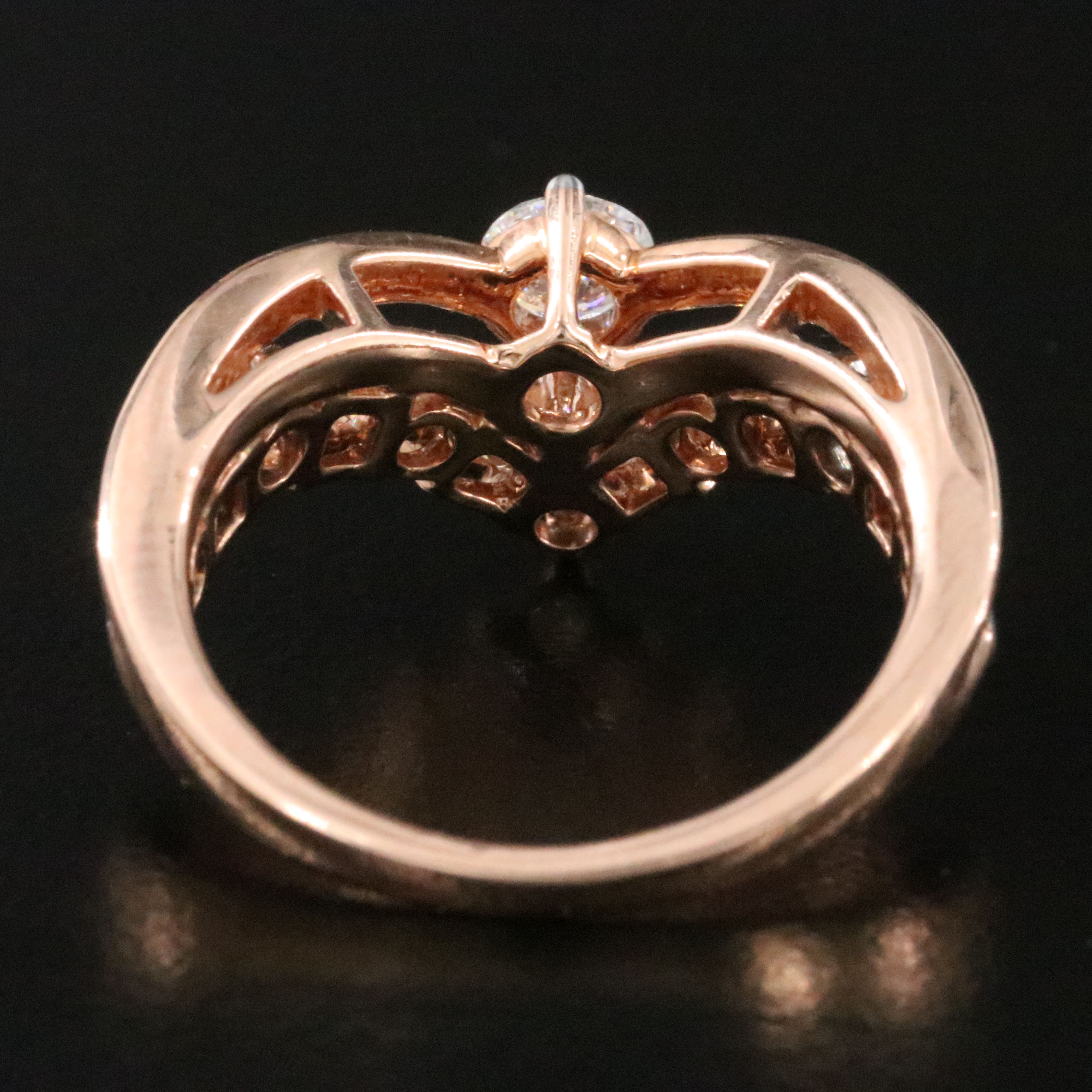 14K Rose Gold 1.08 CTW Lab Grown Diamond Ring