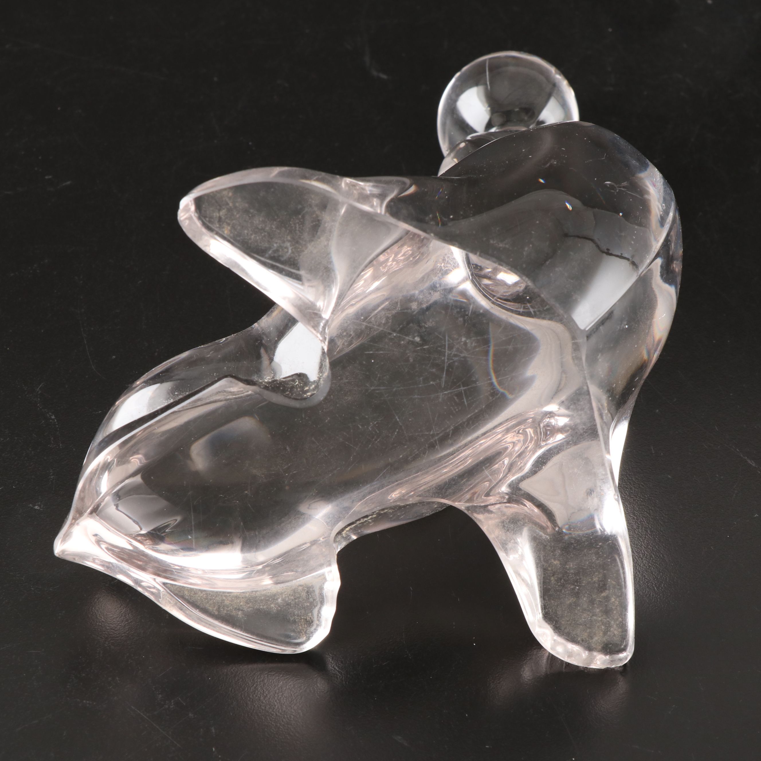 New Martinsville Glass Seal with Ball Bookend Pair