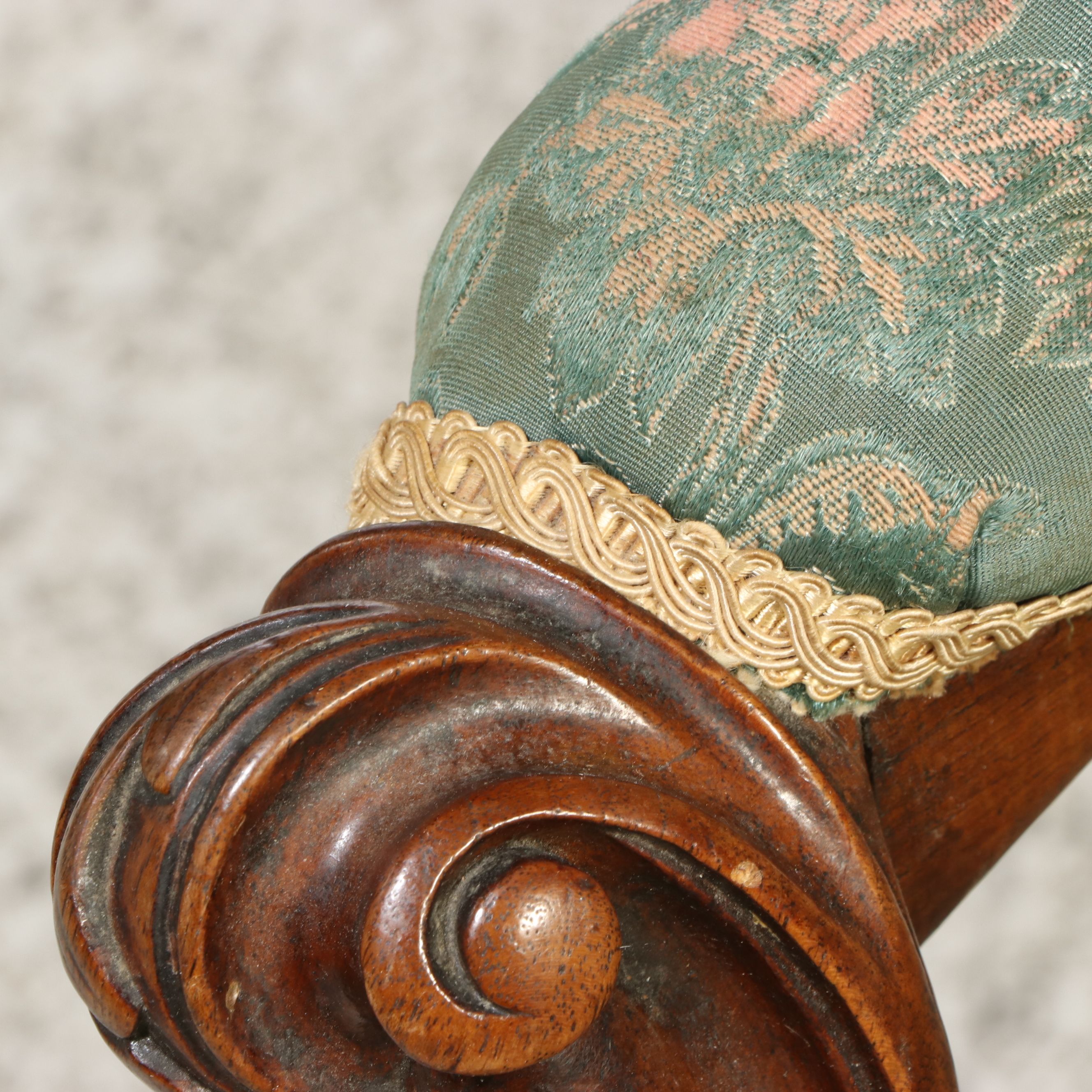 Victorian Rococo Revival Carved Walnut Gentlemen's Armchair, Mid-19th Century