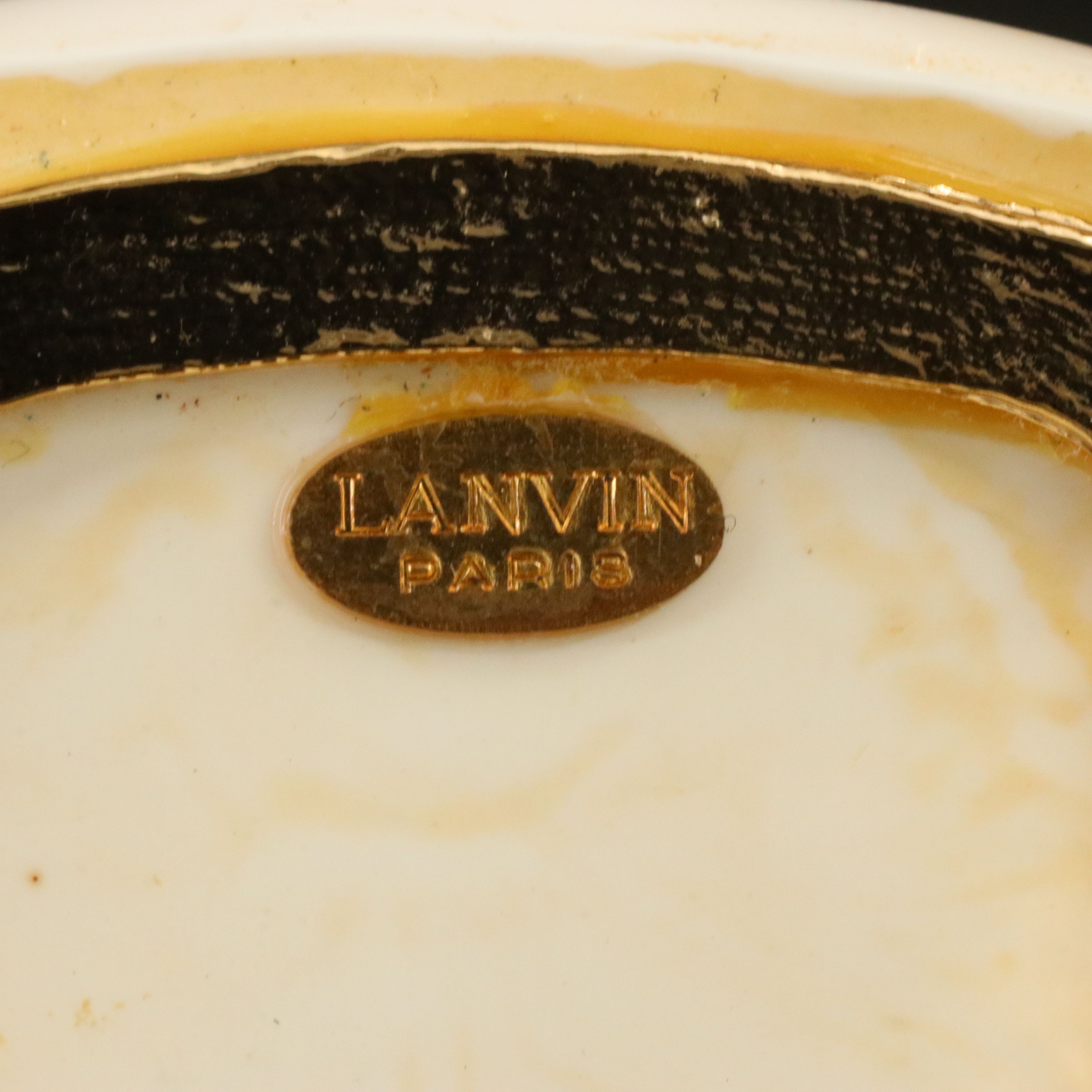 Lanvin Paris Cream Resin Collar Necklace