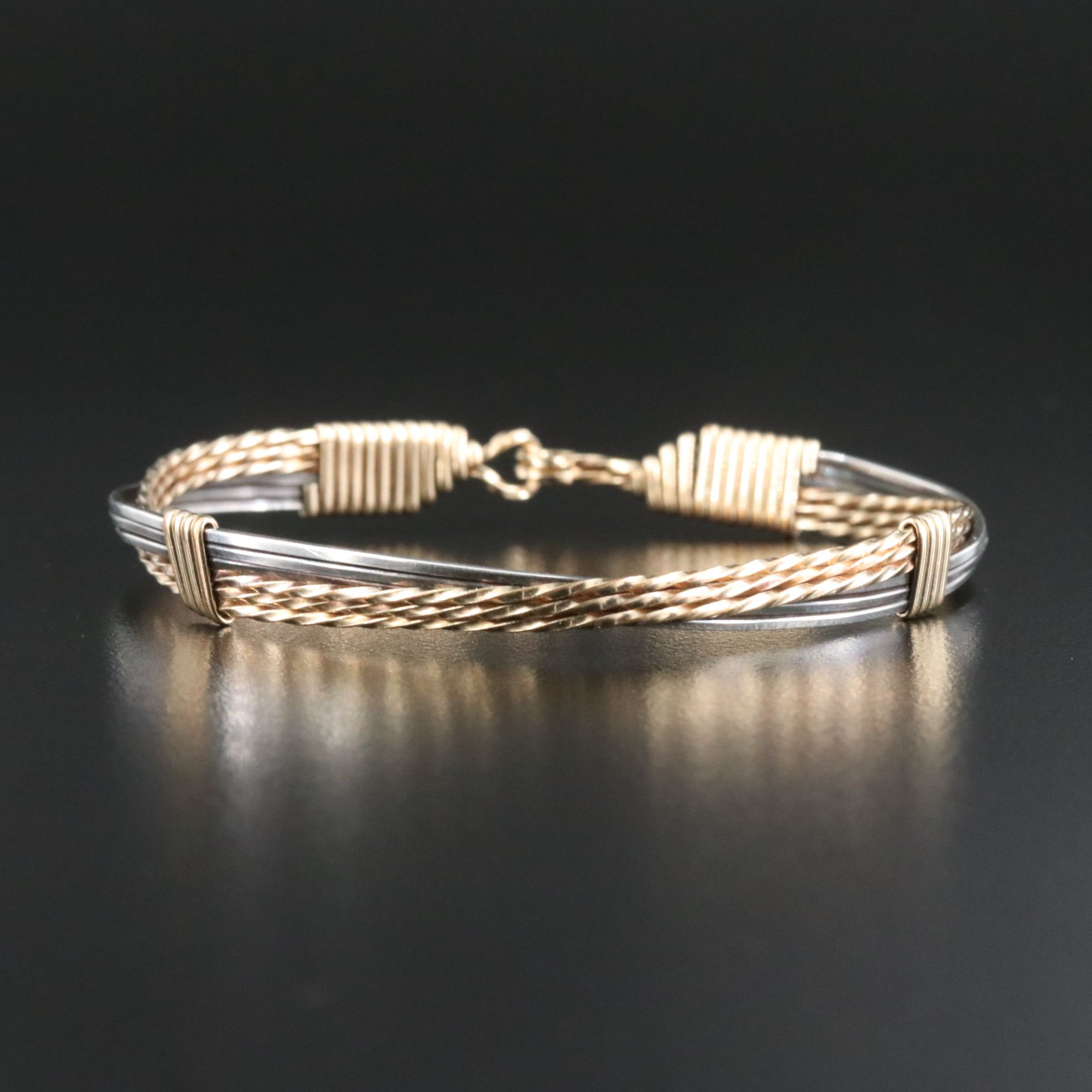 Wire-Wrap Bracelet Including Sterling