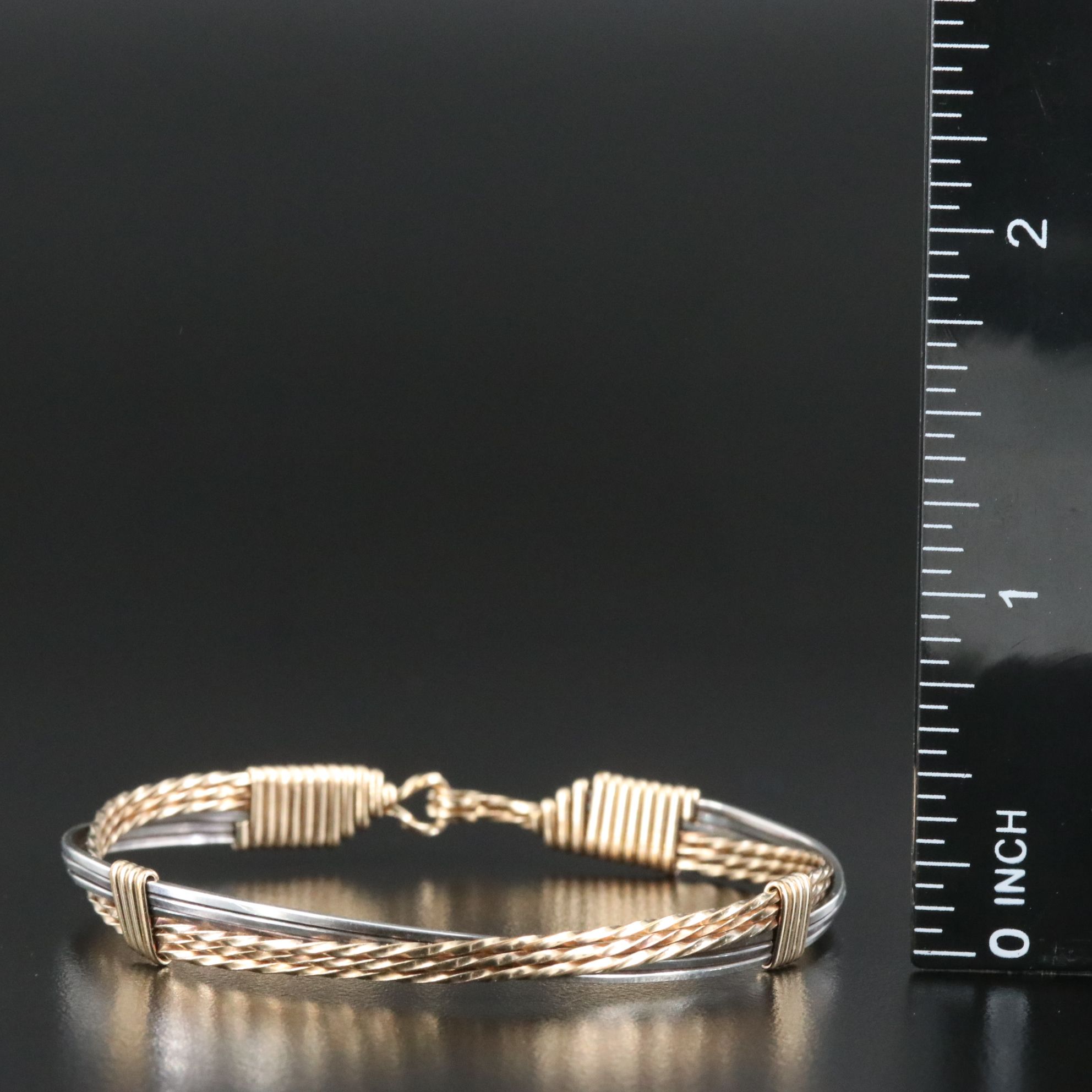 Wire-Wrap Bracelet Including Sterling