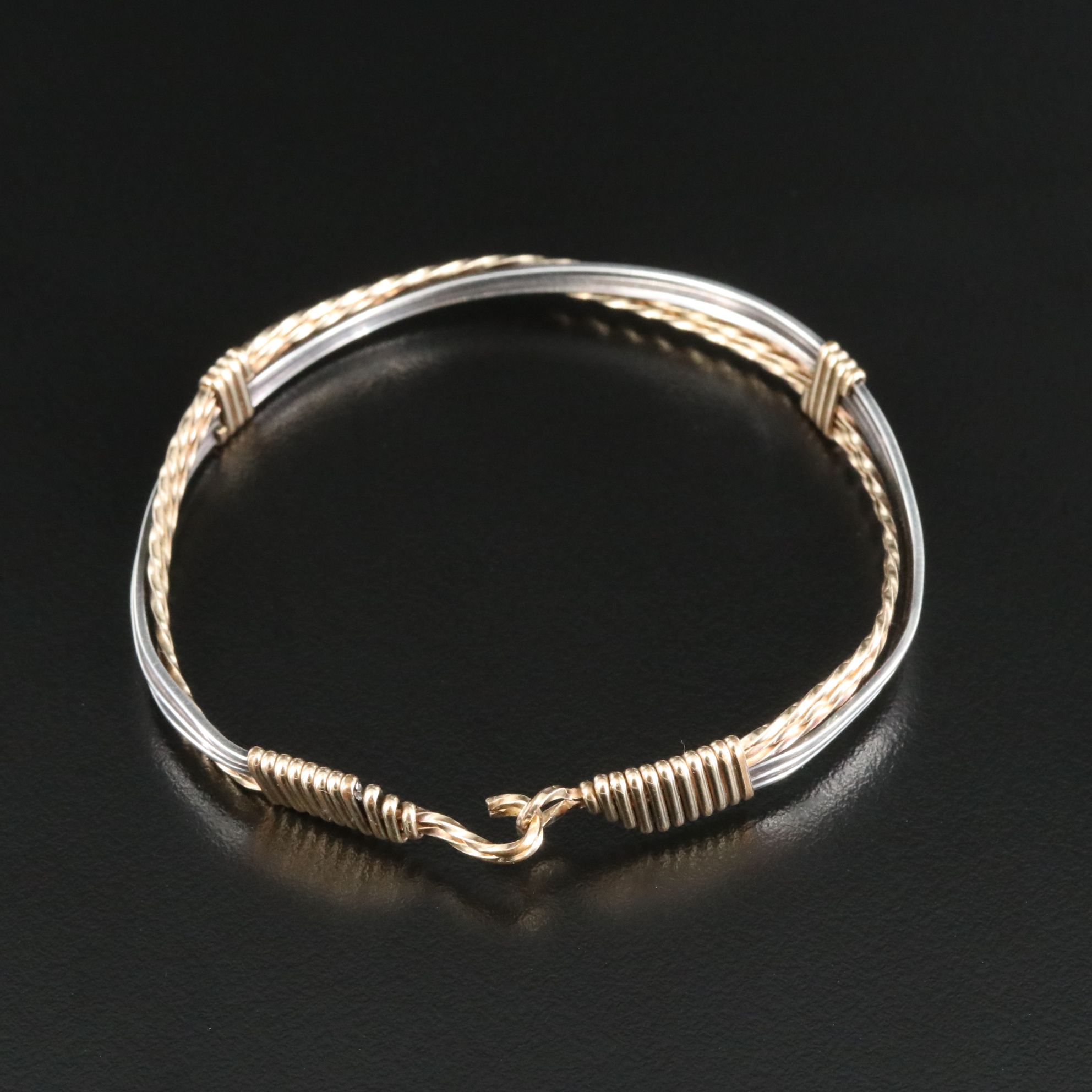Wire-Wrap Bracelet Including Sterling