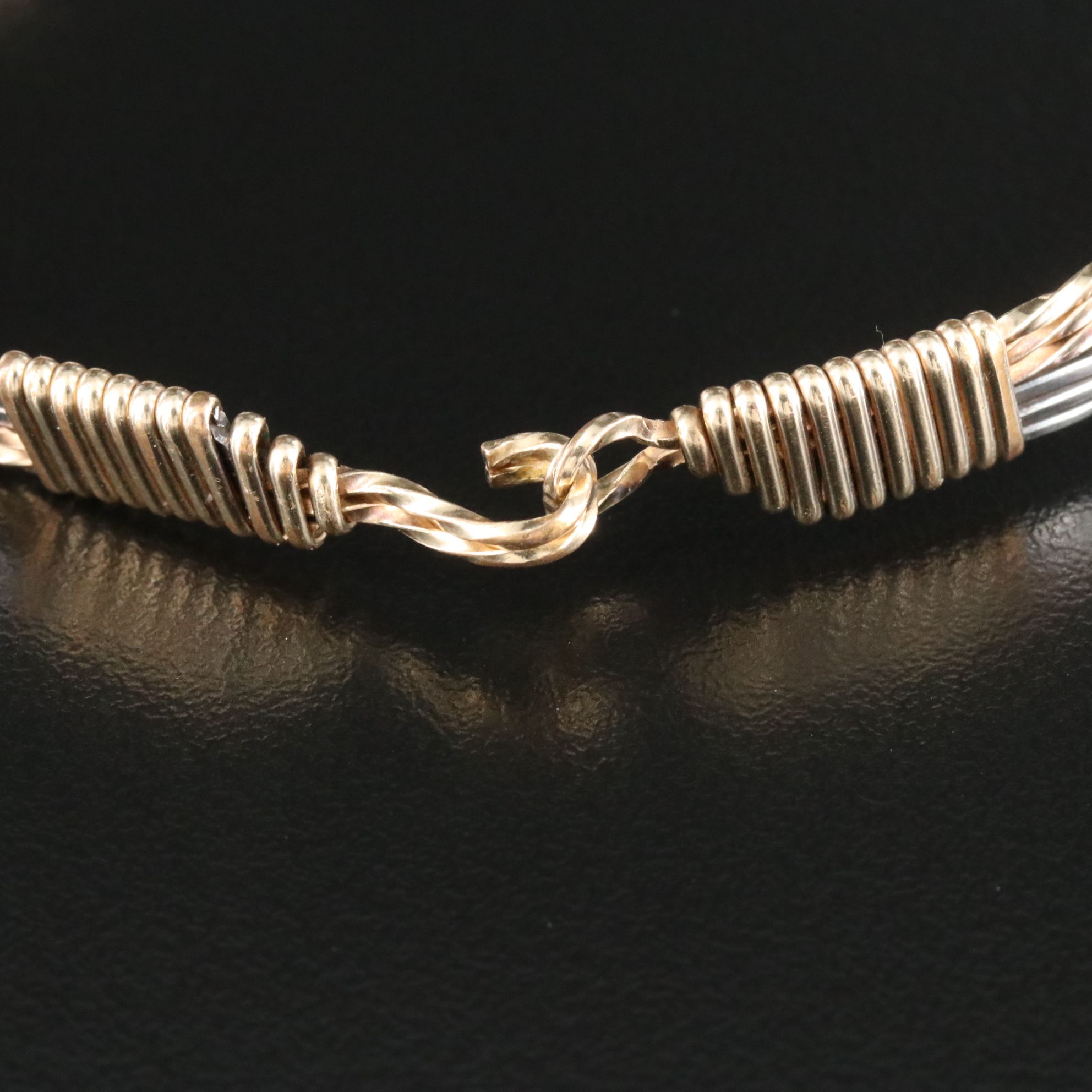 Wire-Wrap Bracelet Including Sterling