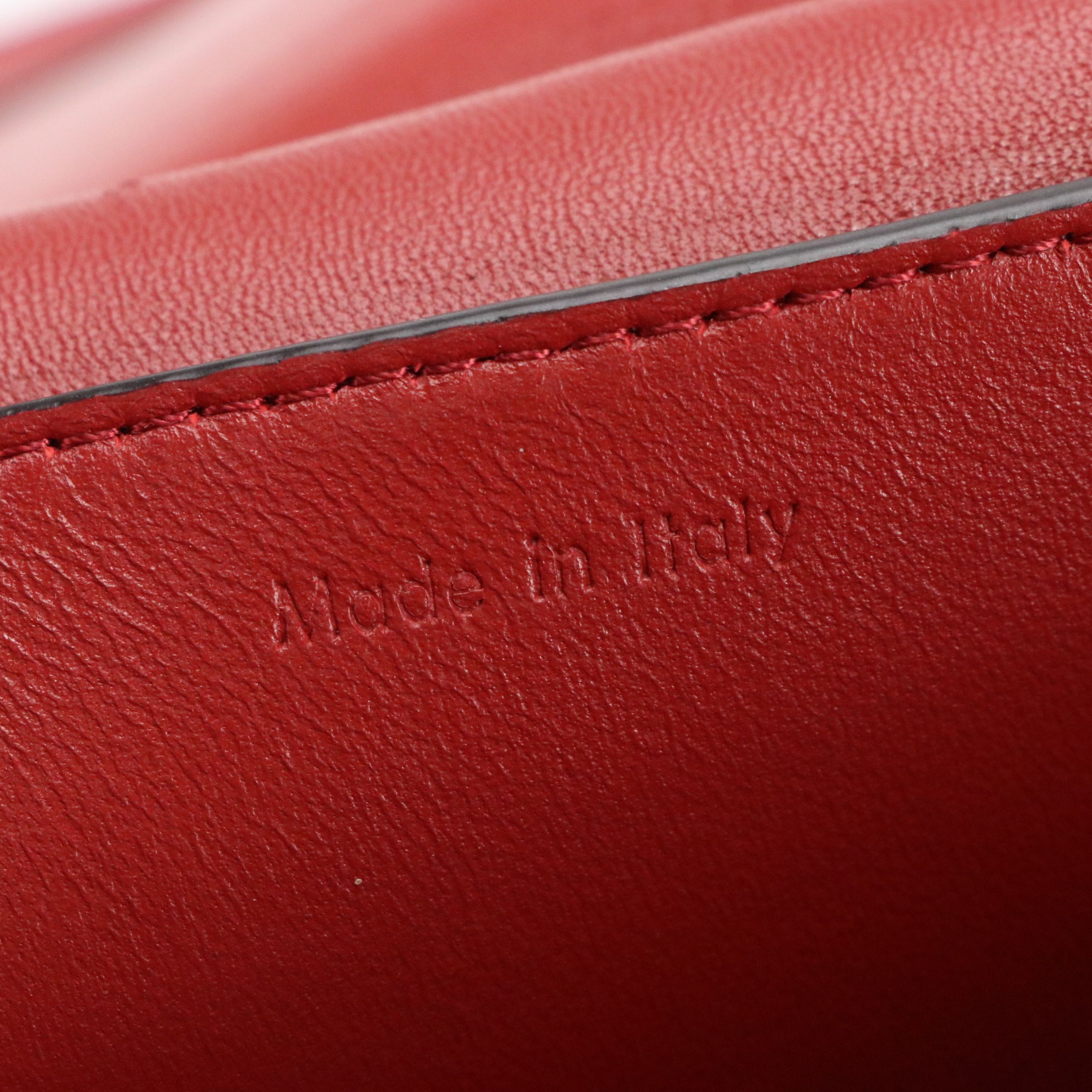 Celine Medium Frame Bag in Navy/Red Leather