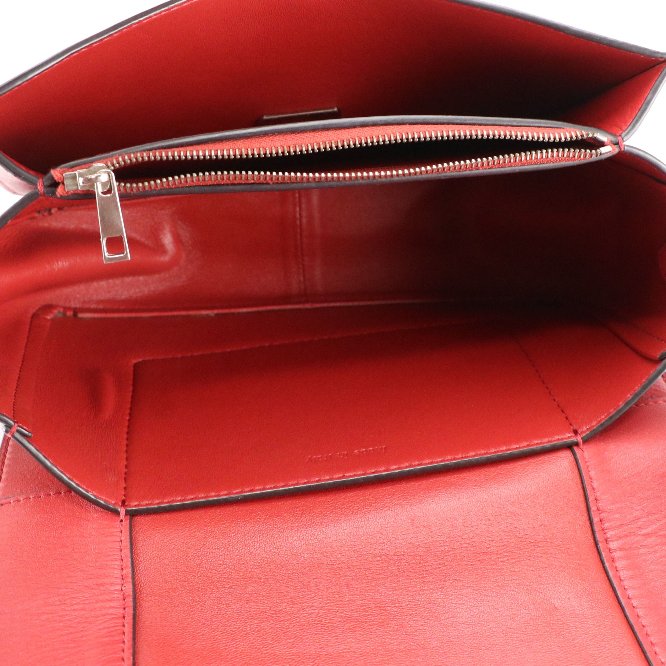 Celine Medium Frame Bag in Navy/Red Leather