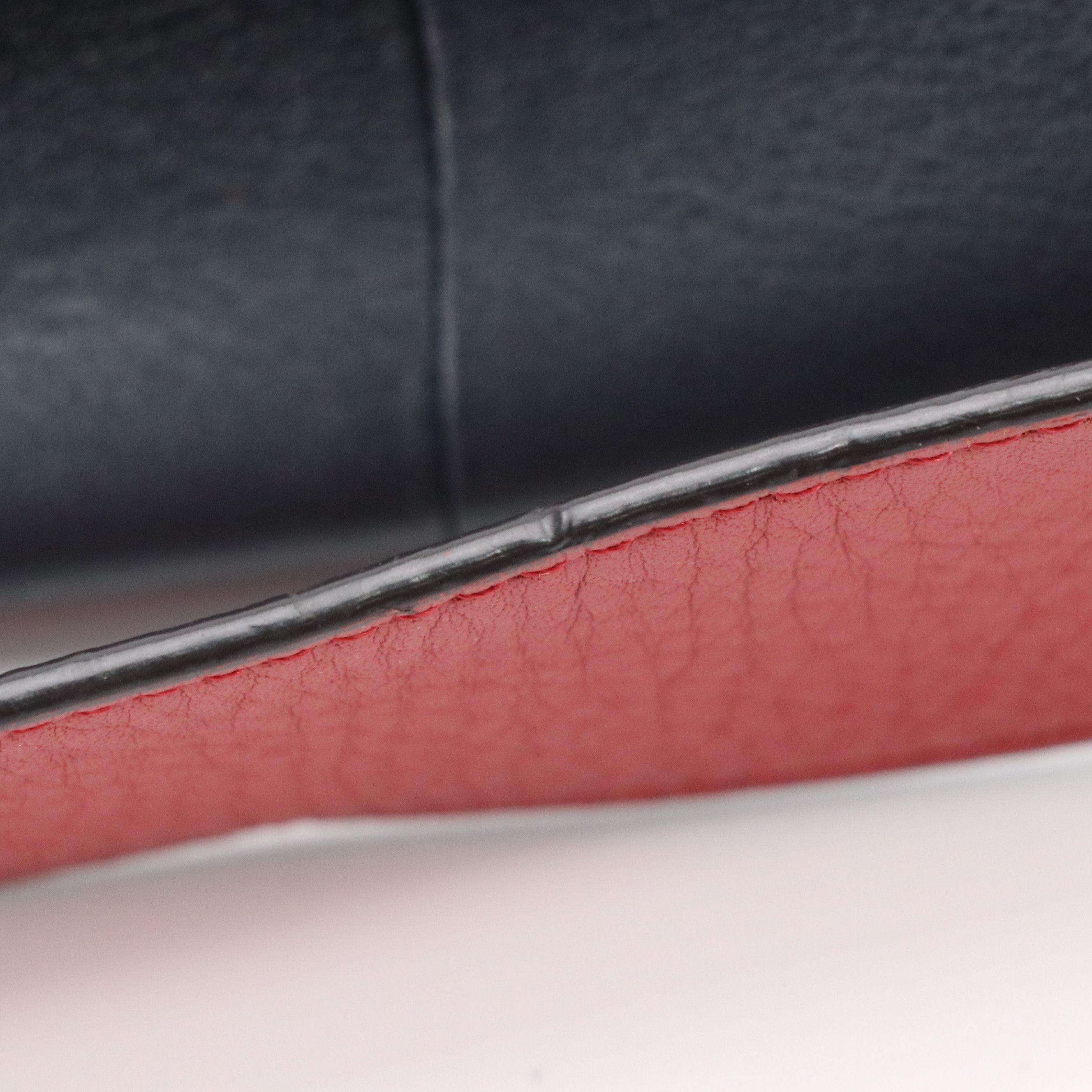 Celine Medium Frame Bag in Navy/Red Leather