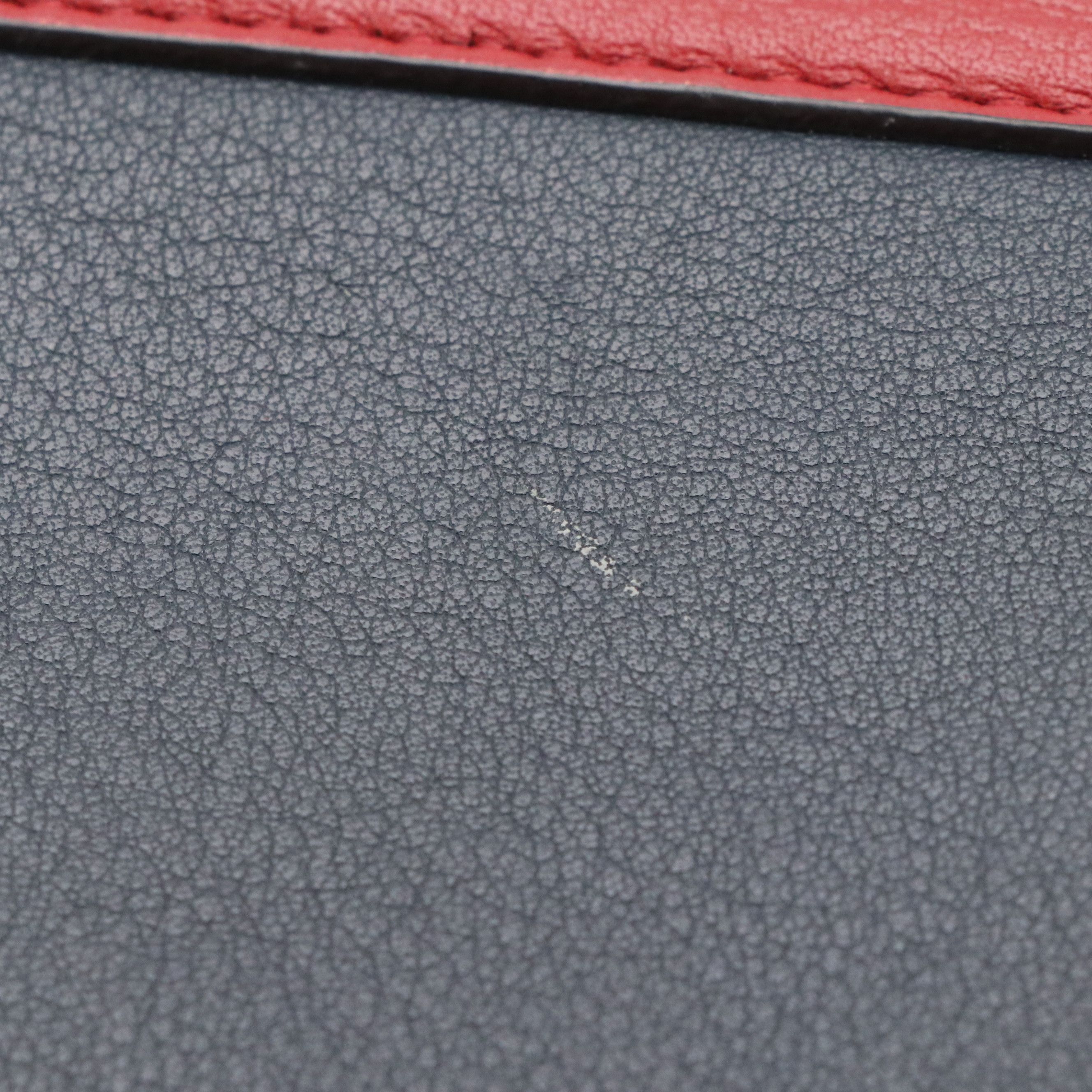 Celine Medium Frame Bag in Navy/Red Leather