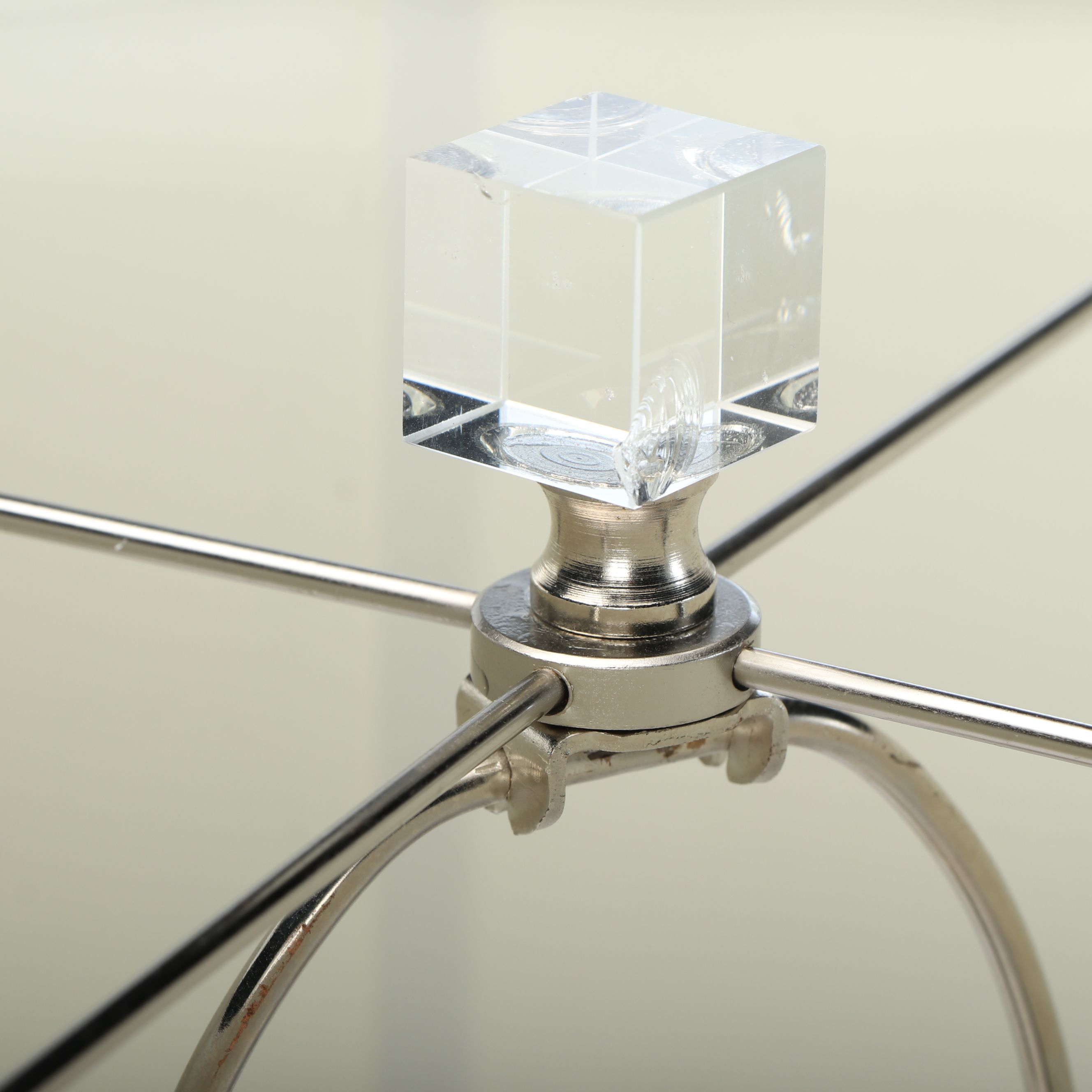 Pair of Silver Painted Faux Bois Table Lamps with Drum Shades