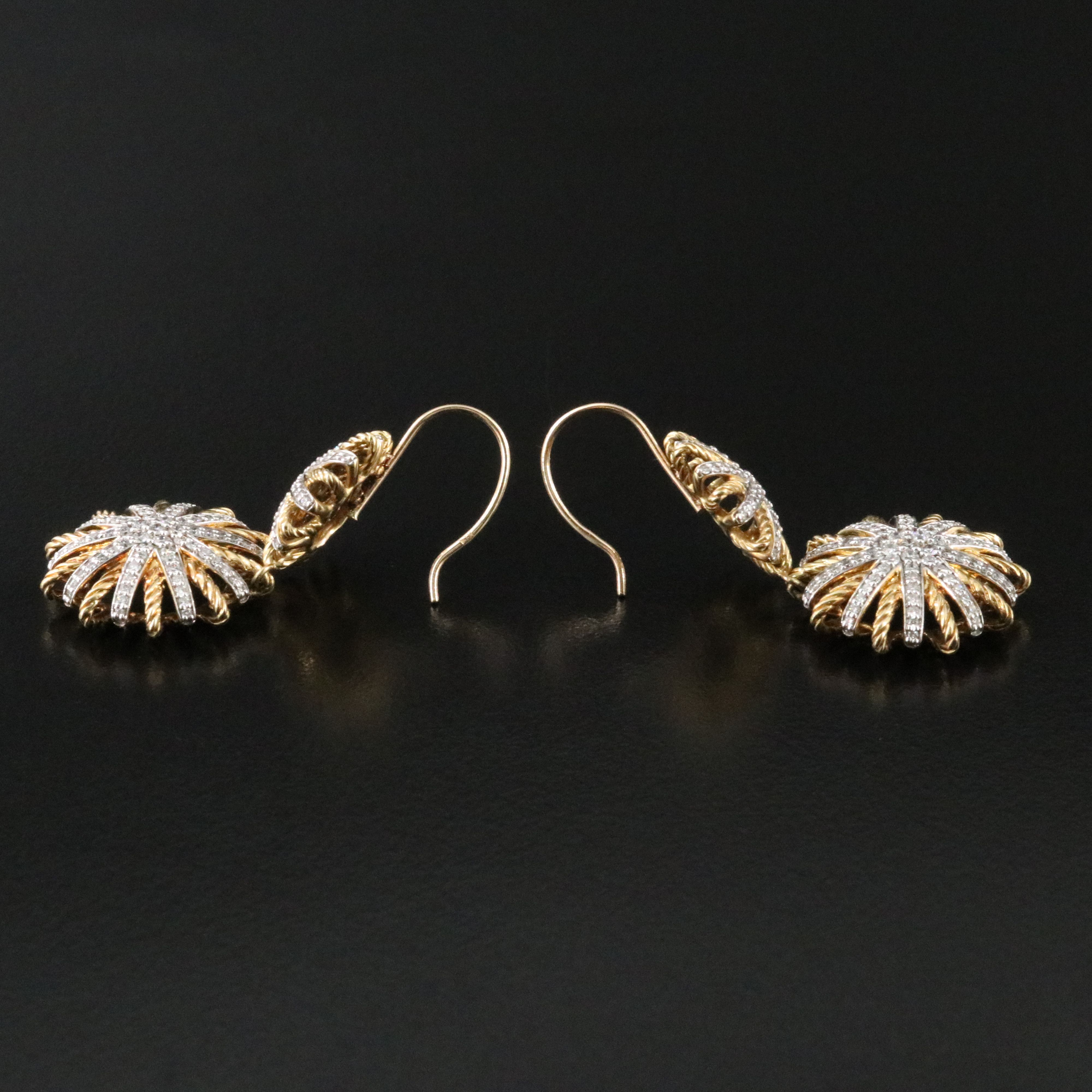David Yurman Starburst 18K 1.48 CTW Diamond Earrings