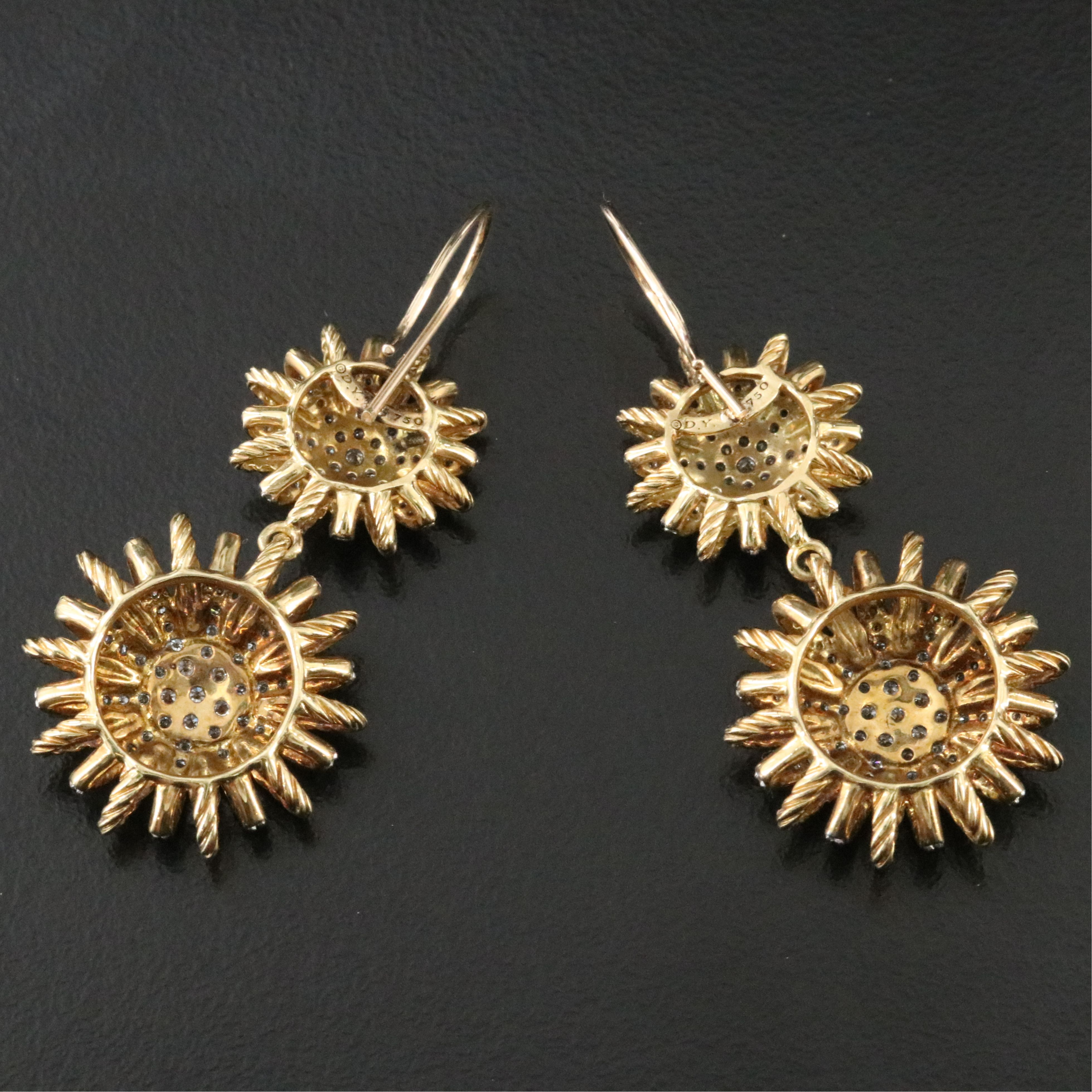 David Yurman Starburst 18K 1.48 CTW Diamond Earrings