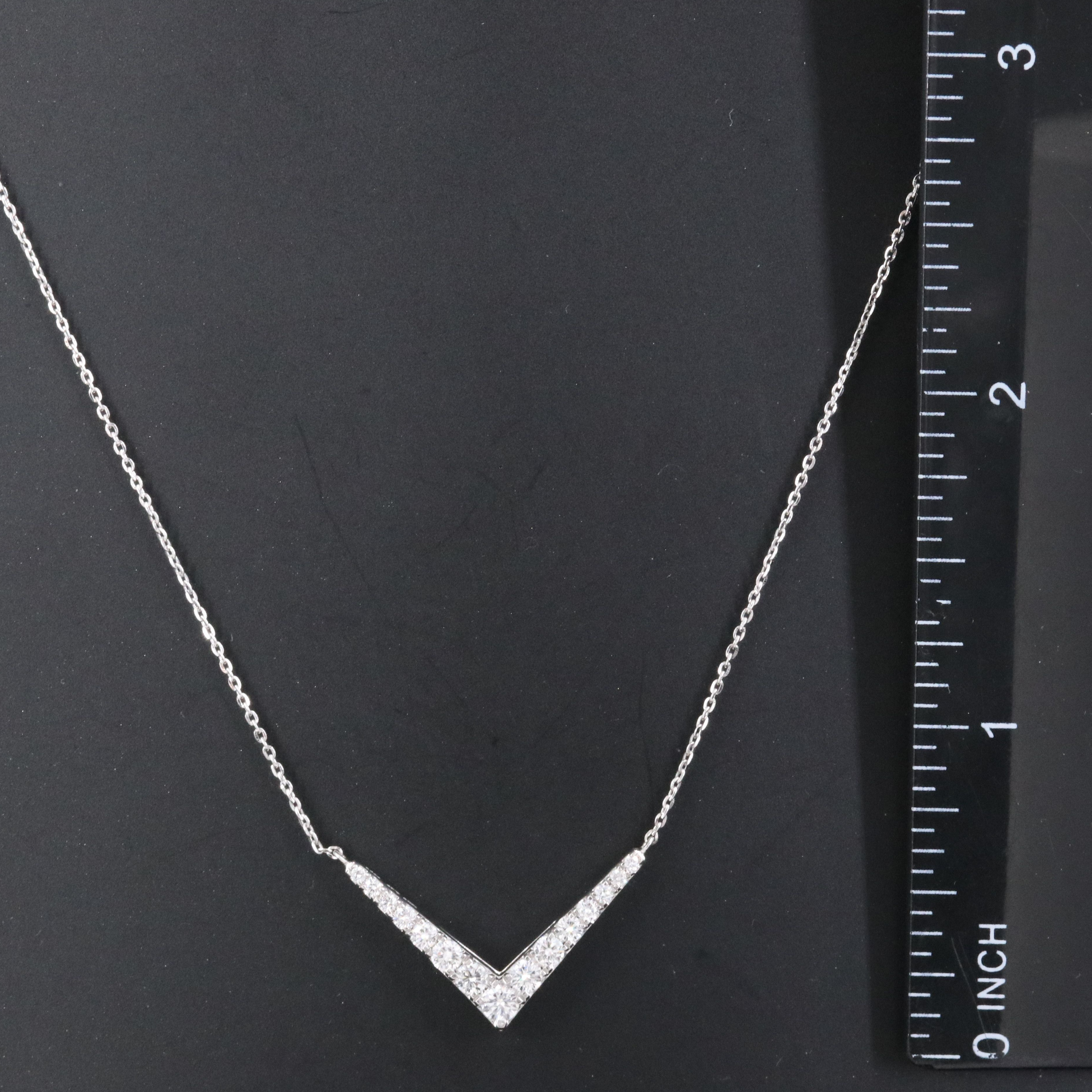 14K 0.47 CTW Lab Grown Diamond Chevron Necklace