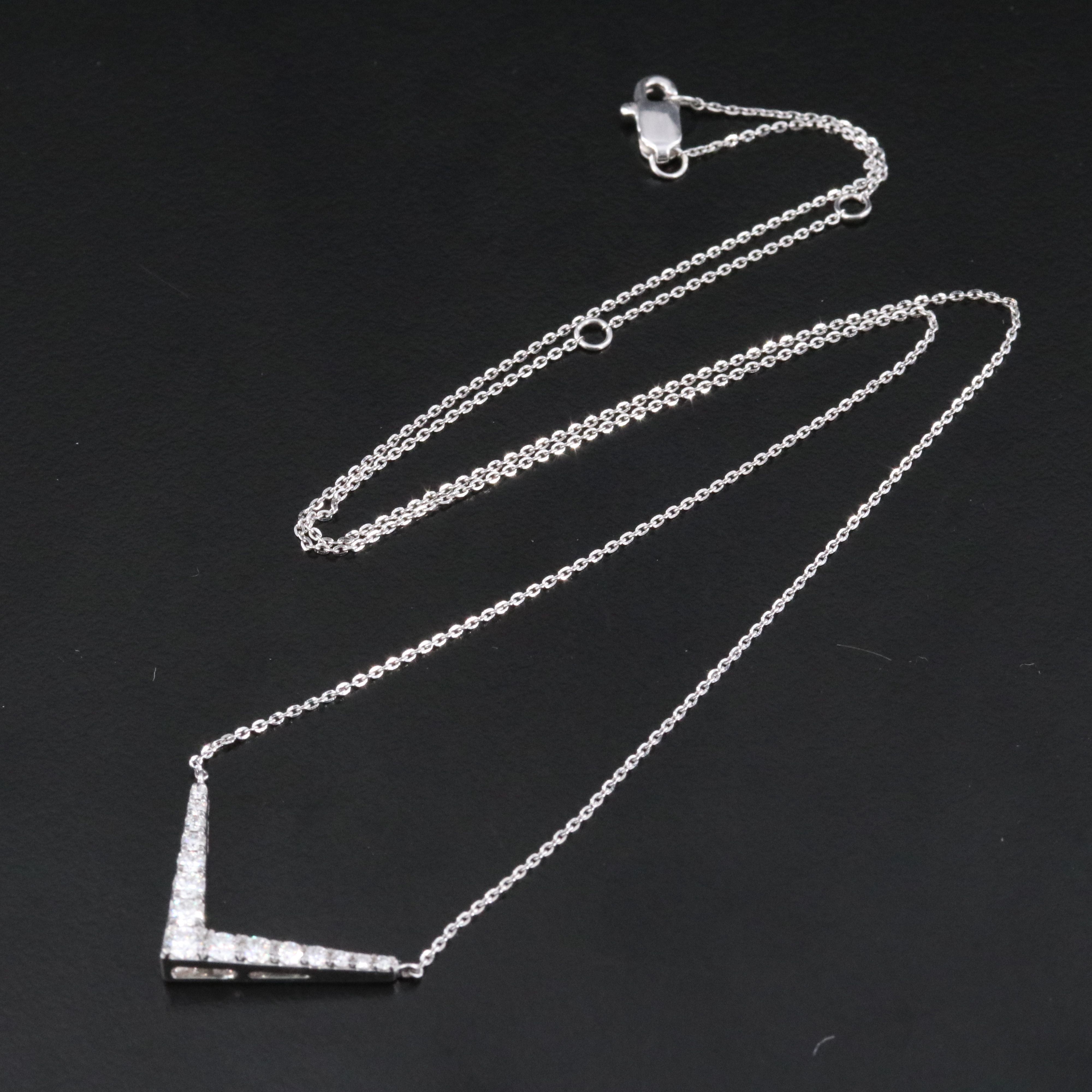 14K 0.47 CTW Lab Grown Diamond Chevron Necklace