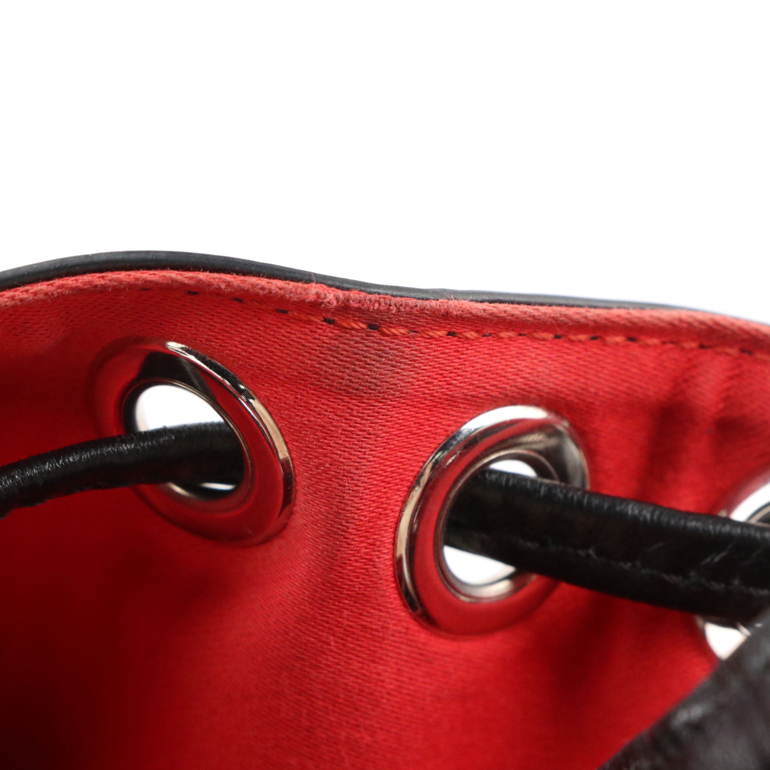 Christian Louboutin Marie Jane Mini Chain Strap Bucket Bag in Black Calfskin