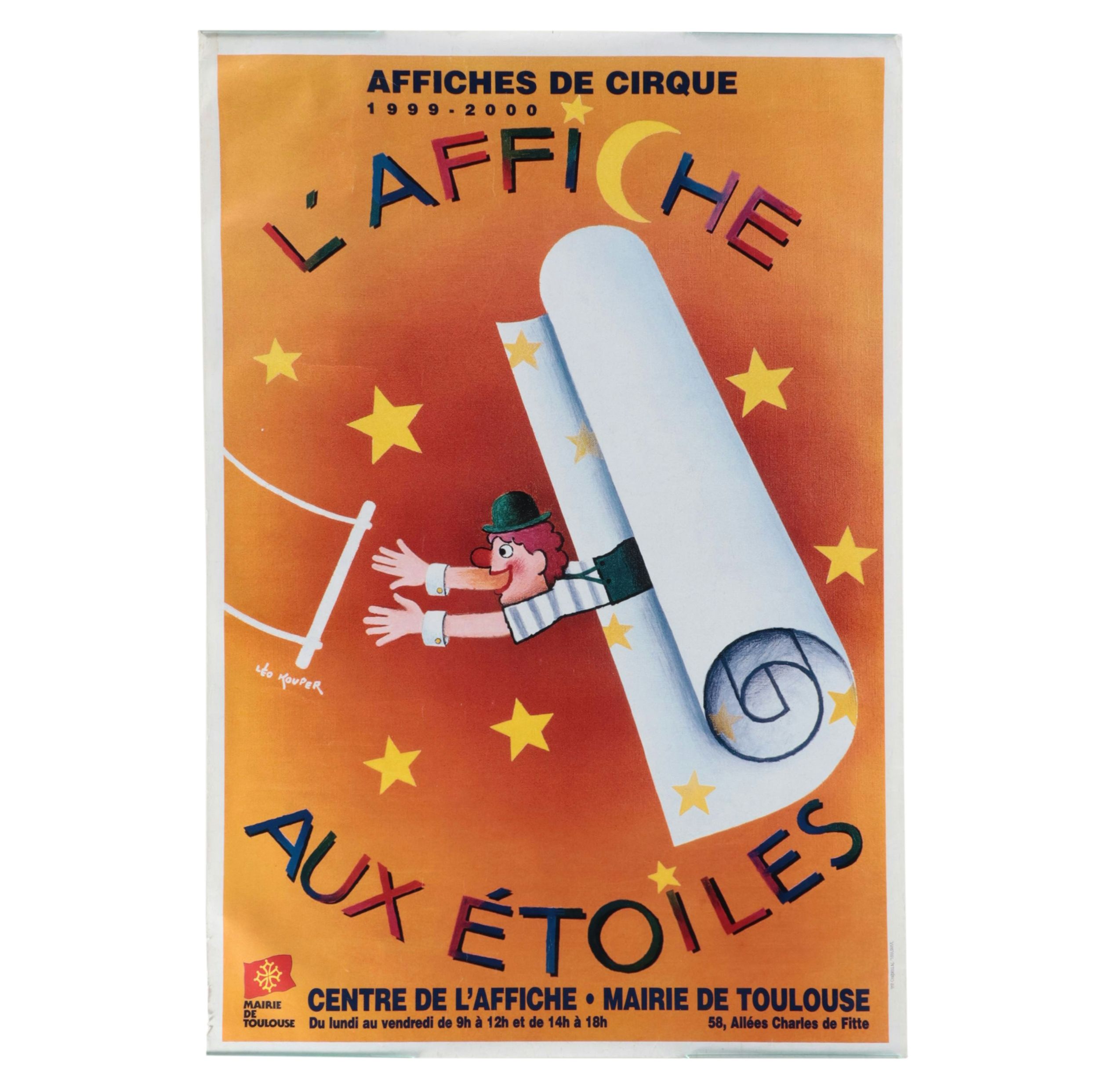 Offset Lithograph Circus Poster After Léo Kouper "L'Affiche aux Étoiles," 1999