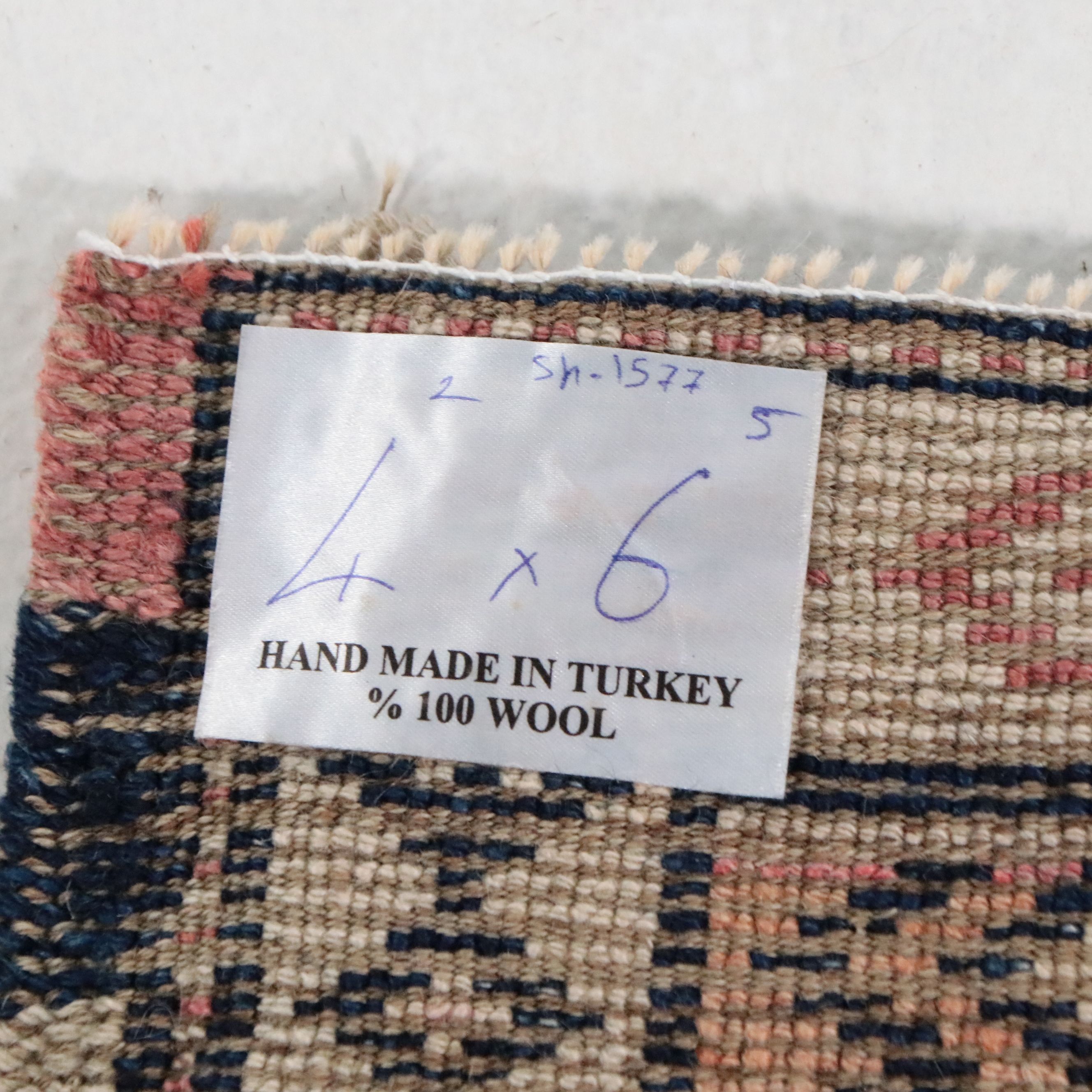 4'3 x 6'6 Hand-Knotted Turkish Bergama Area Rug