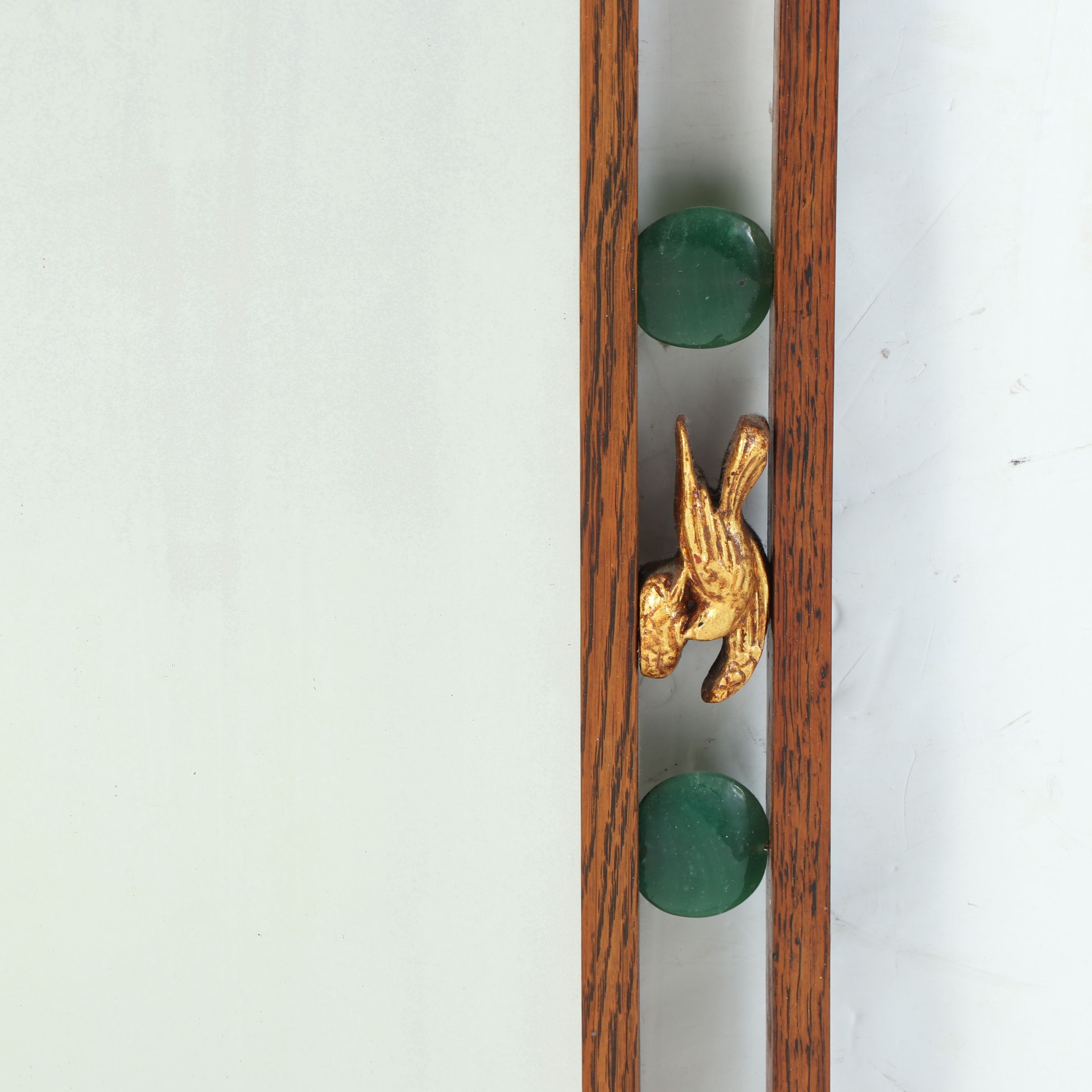 Arts and Crafts Style Double Wood Frame Wall Mirror