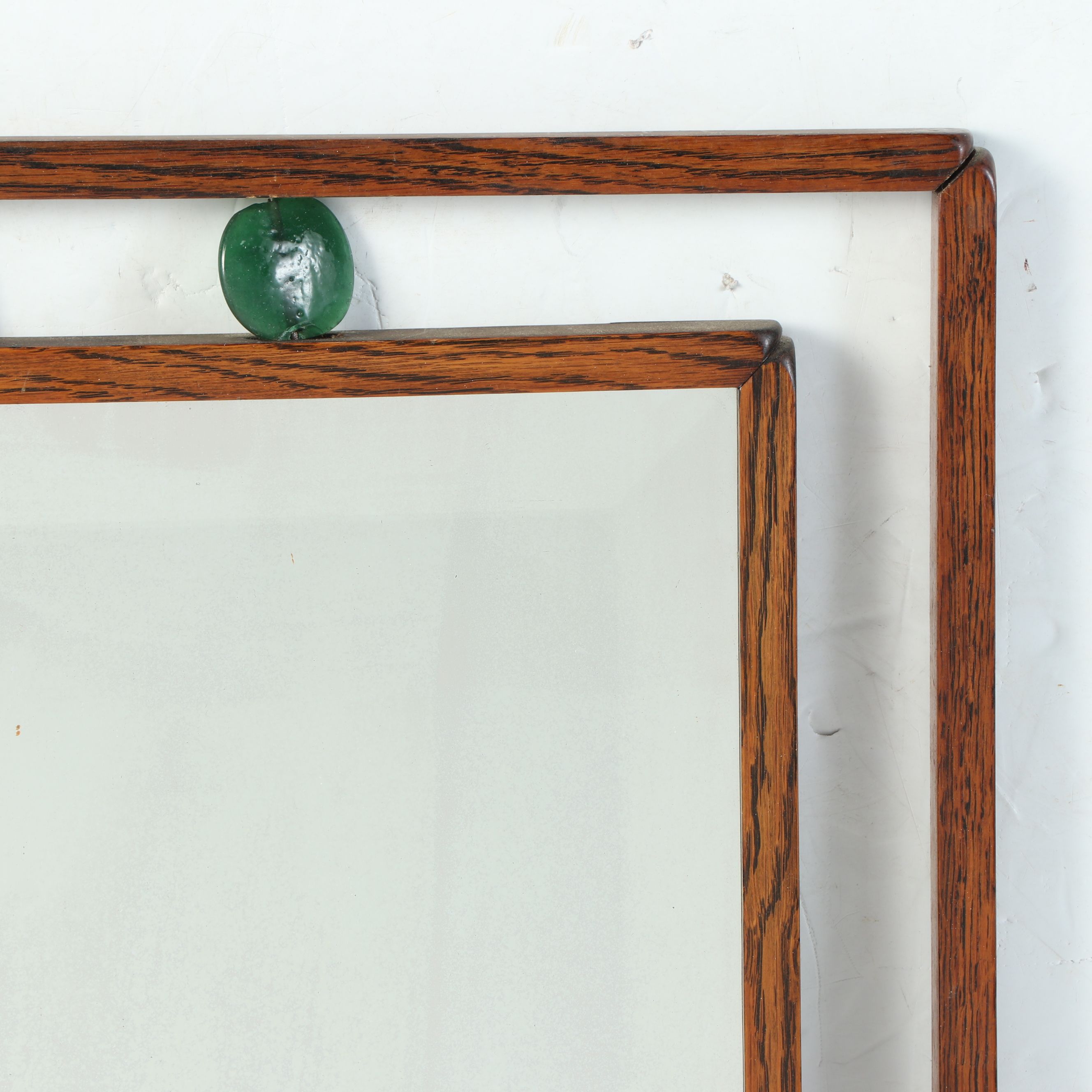 Arts and Crafts Style Double Wood Frame Wall Mirror