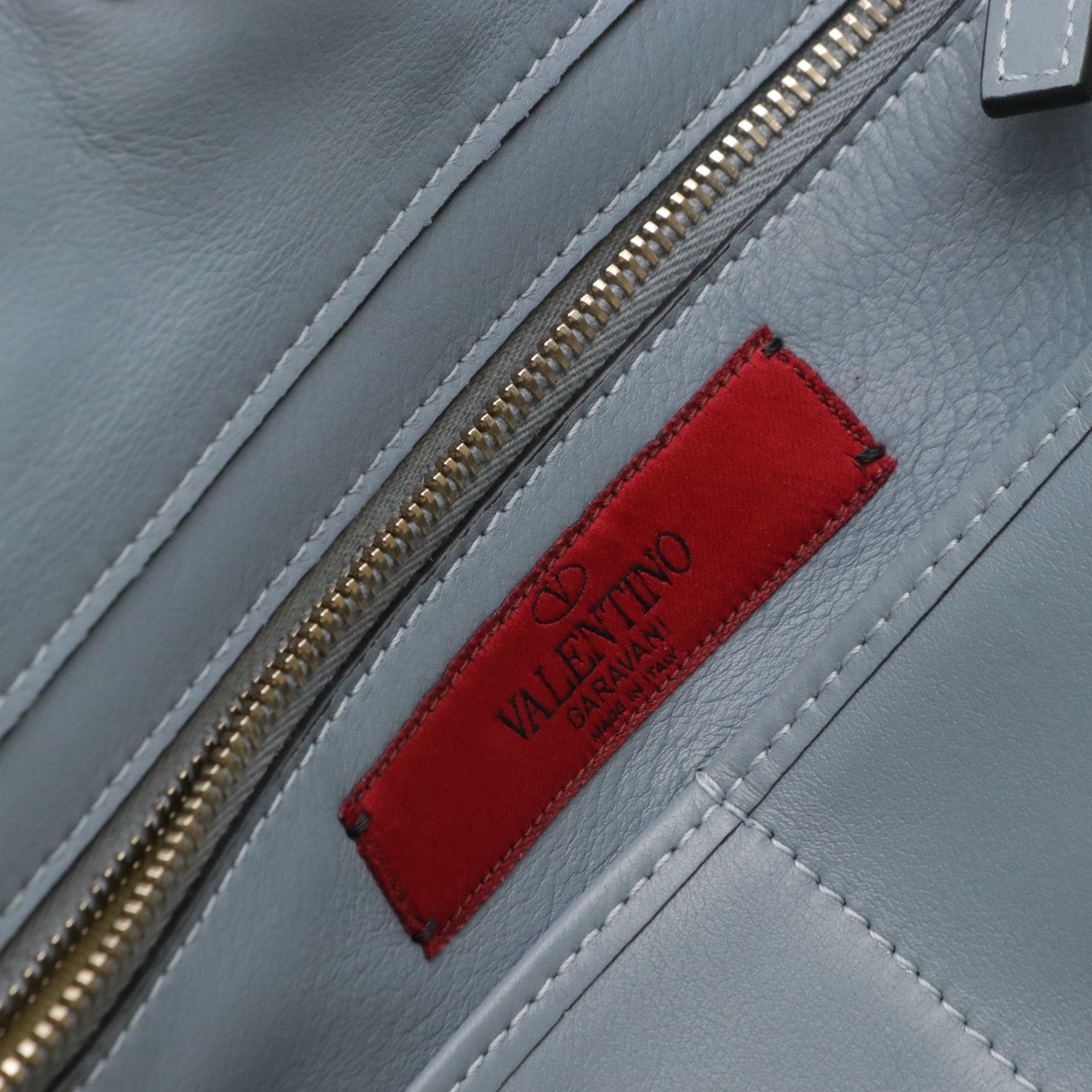 Valentino Garavani Medium Rockstud Trapeze Two-Way Tote in Colorblock Leather