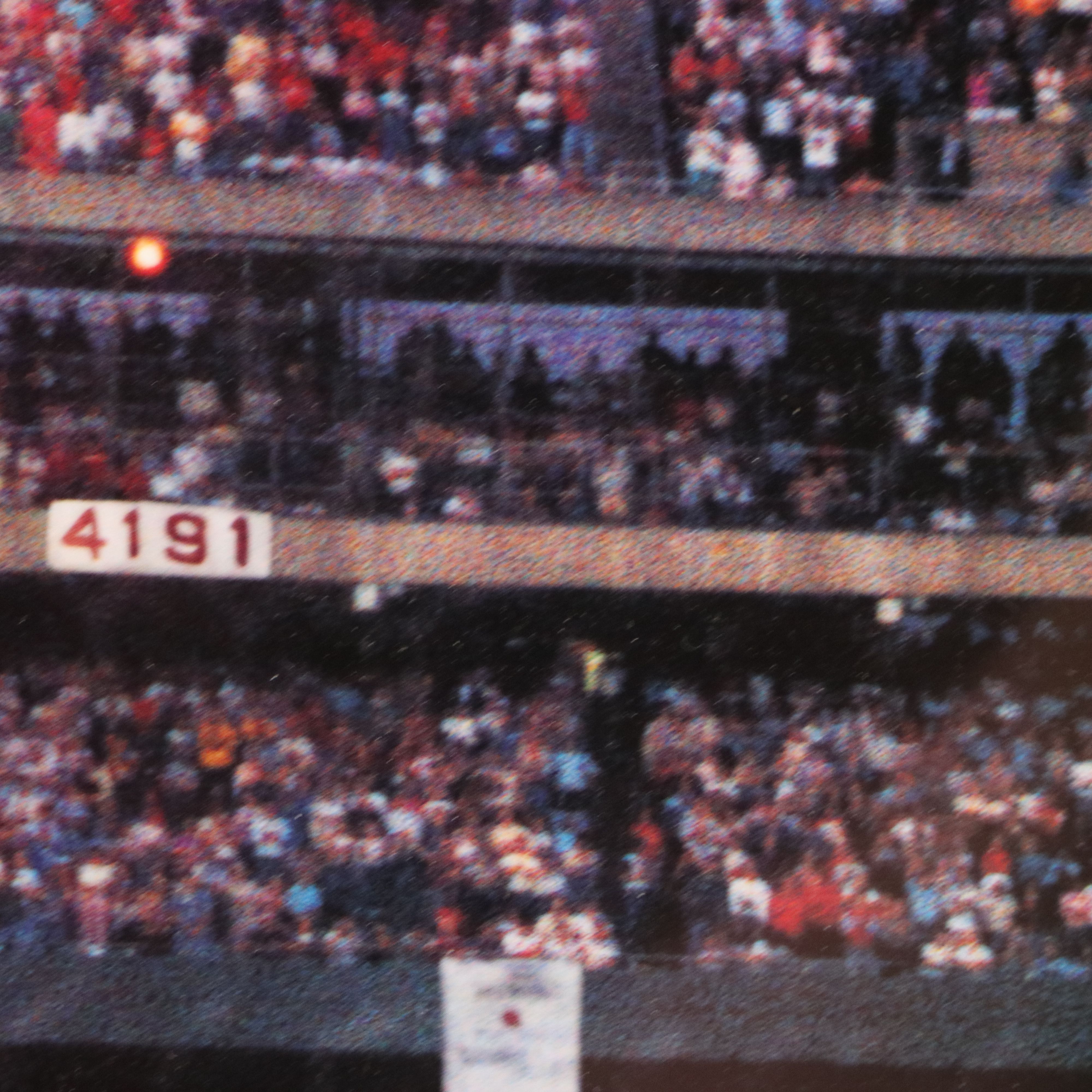Pete Rose Signed Cincinnati Reds Record Breaking Hit Display