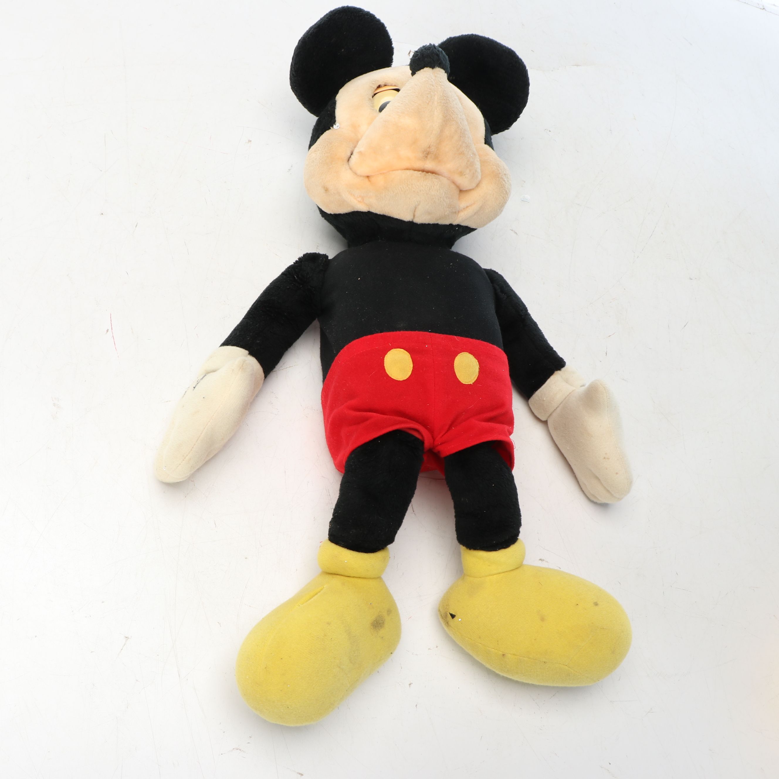 Talking Mickey Mouse Toy and Stuffed Mickey Mouse, Vintage