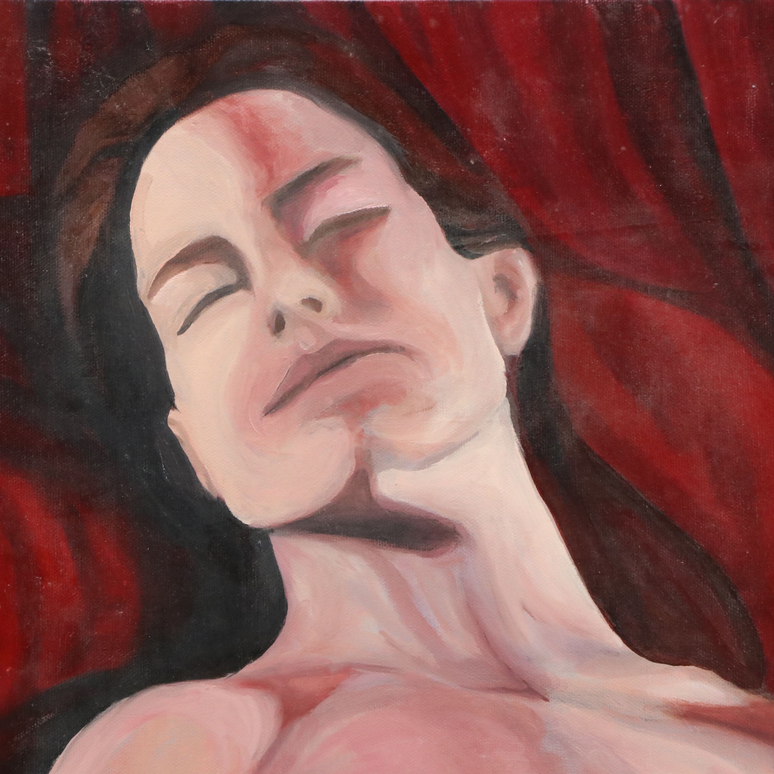 Oil Painting of Female Nude, Late 20th to 21st Century