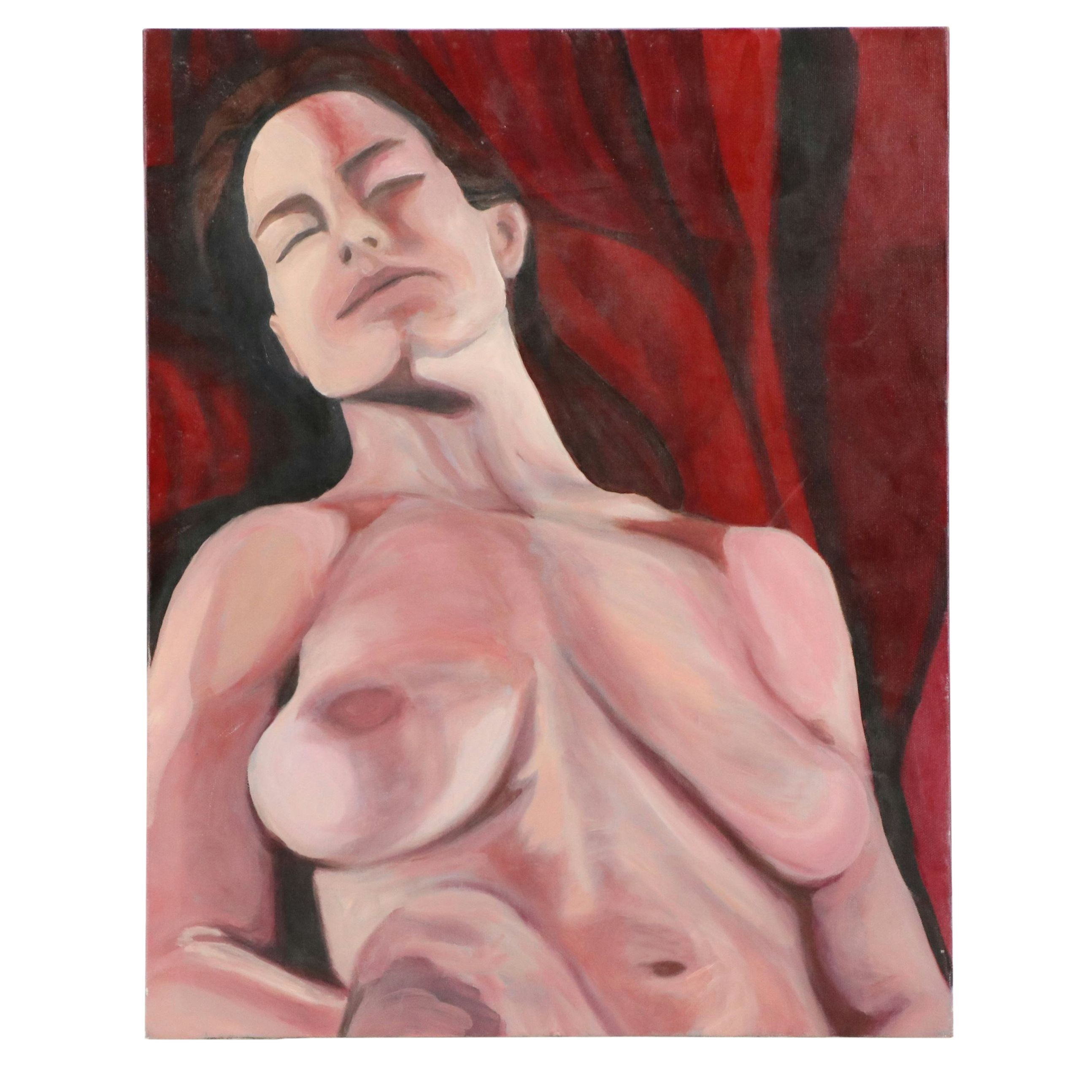 Oil Painting of Female Nude, Late 20th to 21st Century