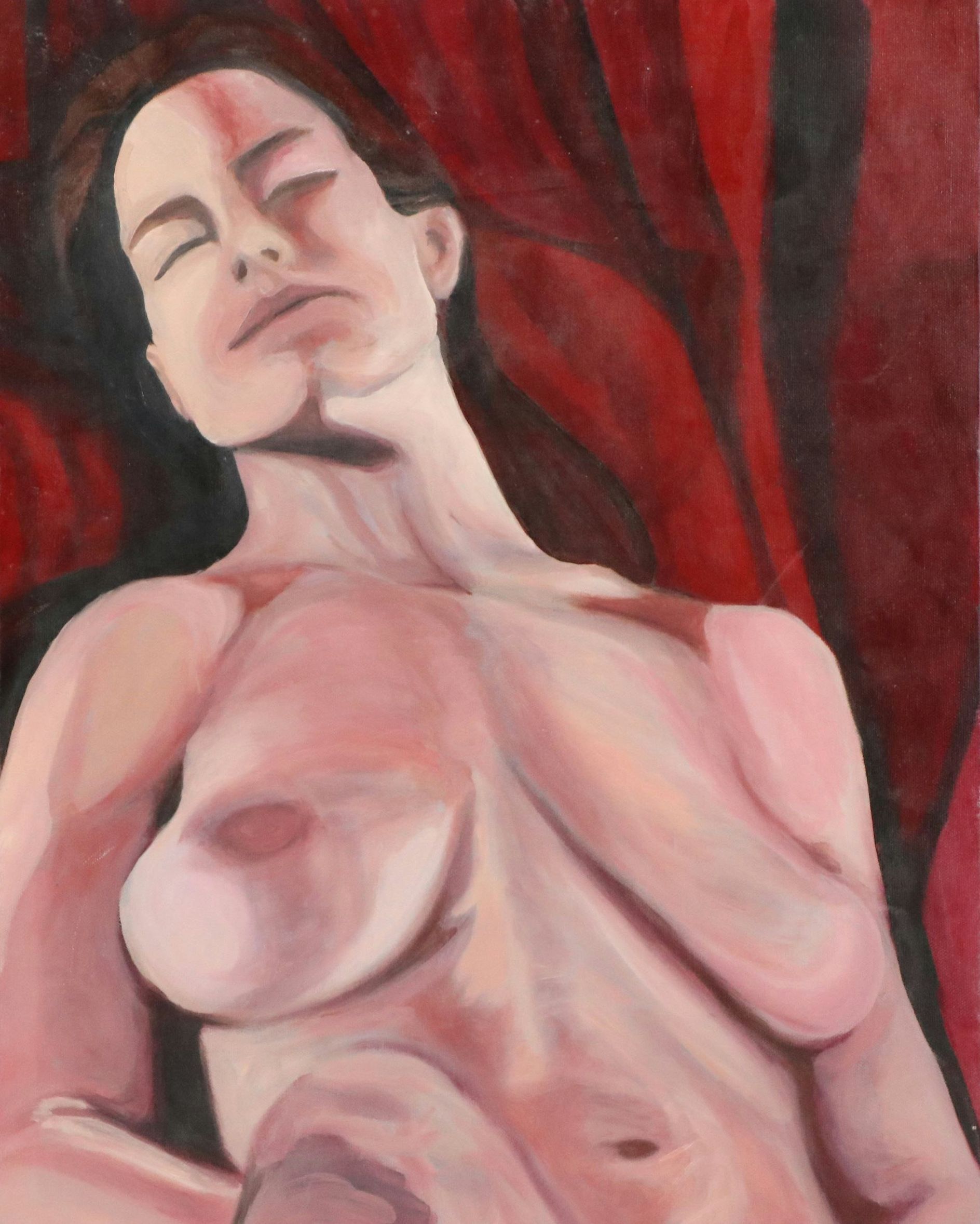 Oil Painting of Female Nude, Late 20th to 21st Century