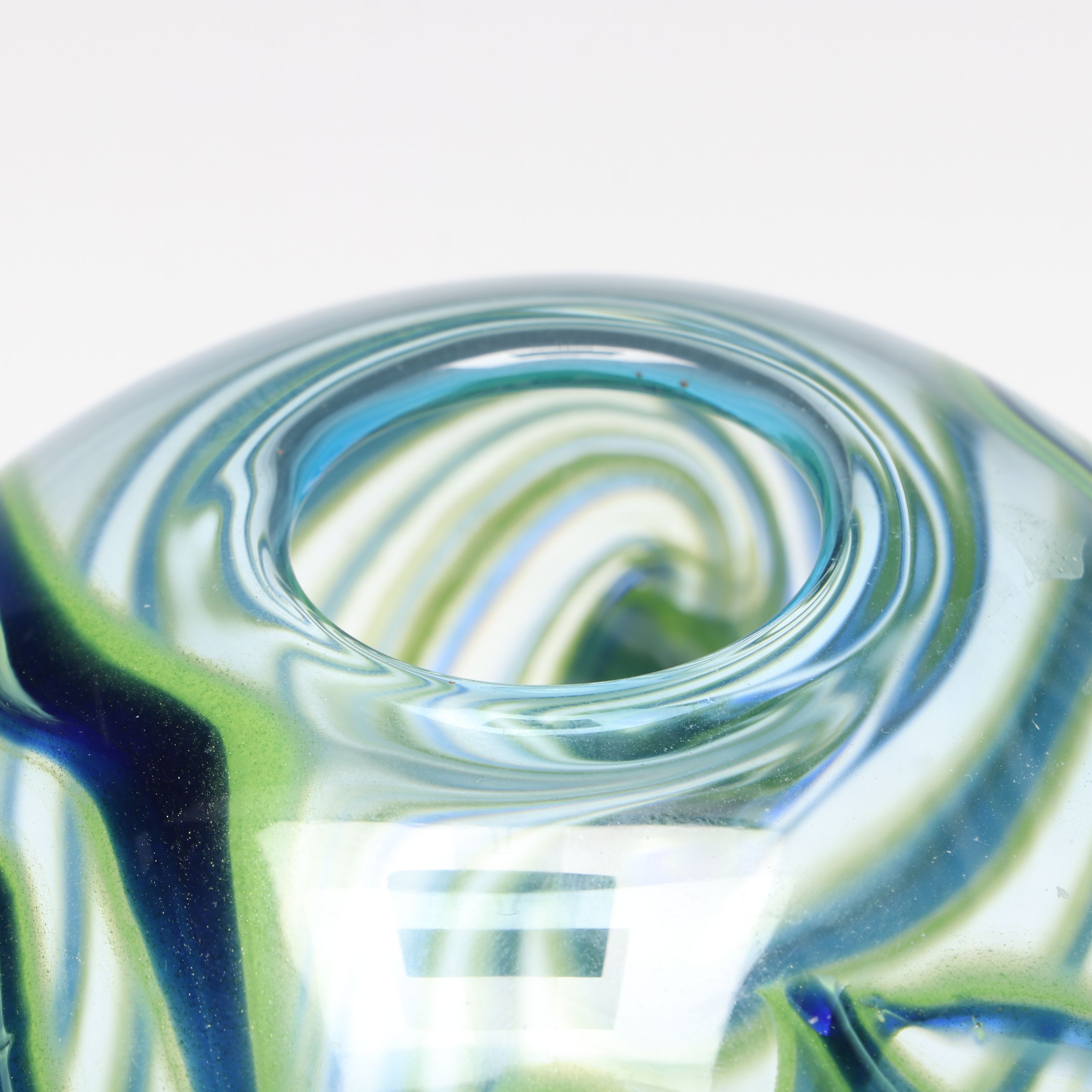 Artist Signed Blown Art Glass Vase, 1980