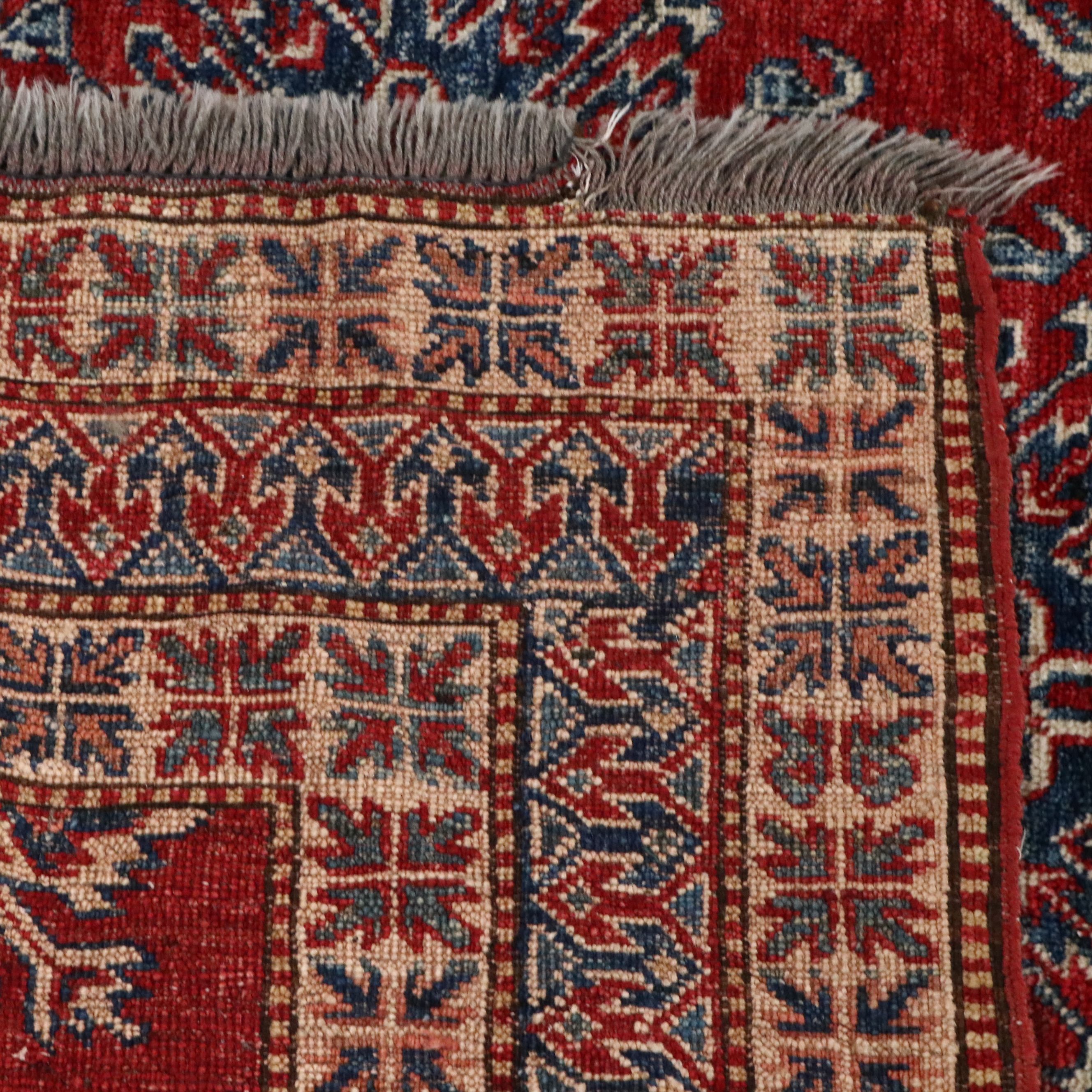 4'11 x 7'5 Hand-Knotted Caucasian Kazak Area Rug