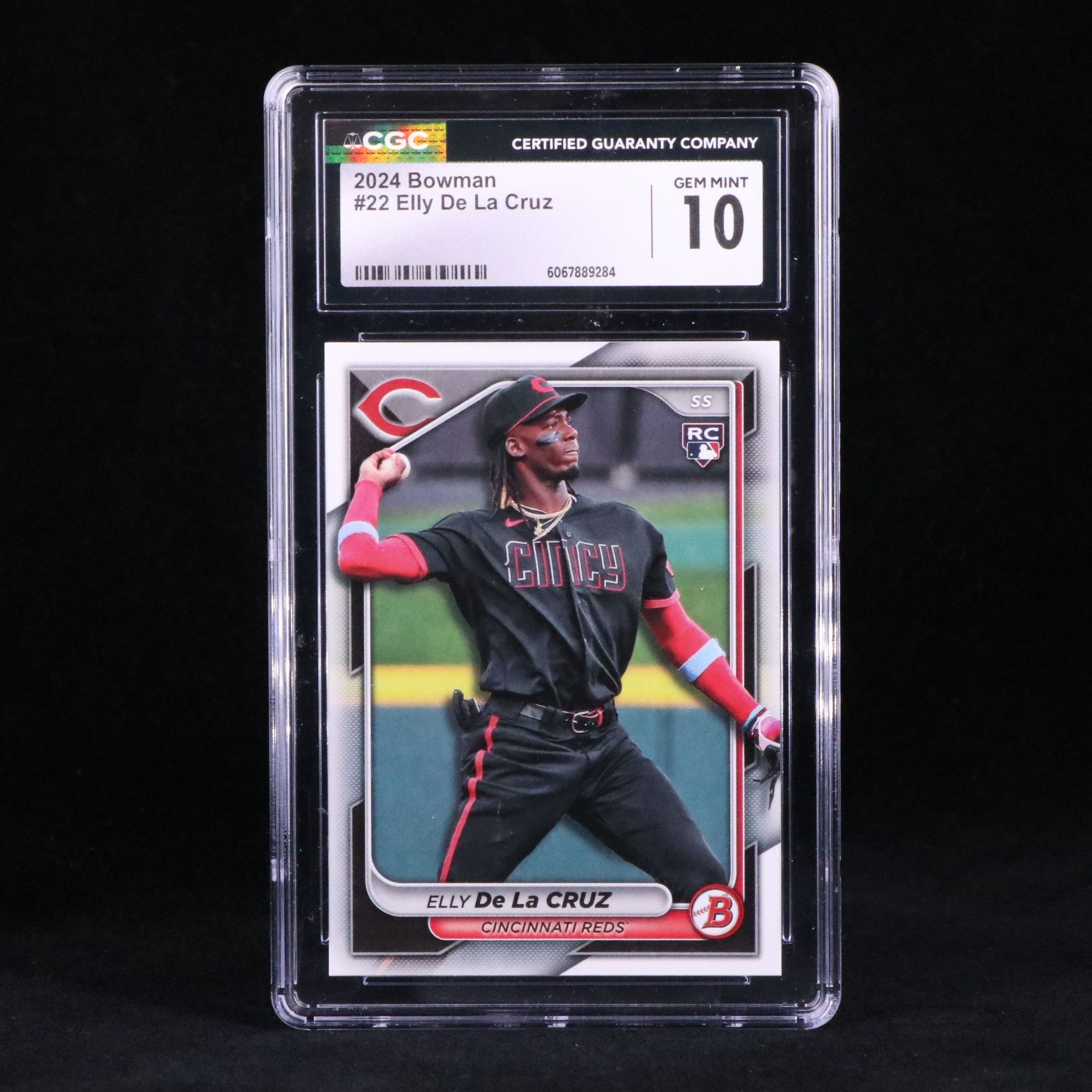 2024 Bowman Elly De La Cruz Cincinnati Reds Rookie Card Graded CGC 10