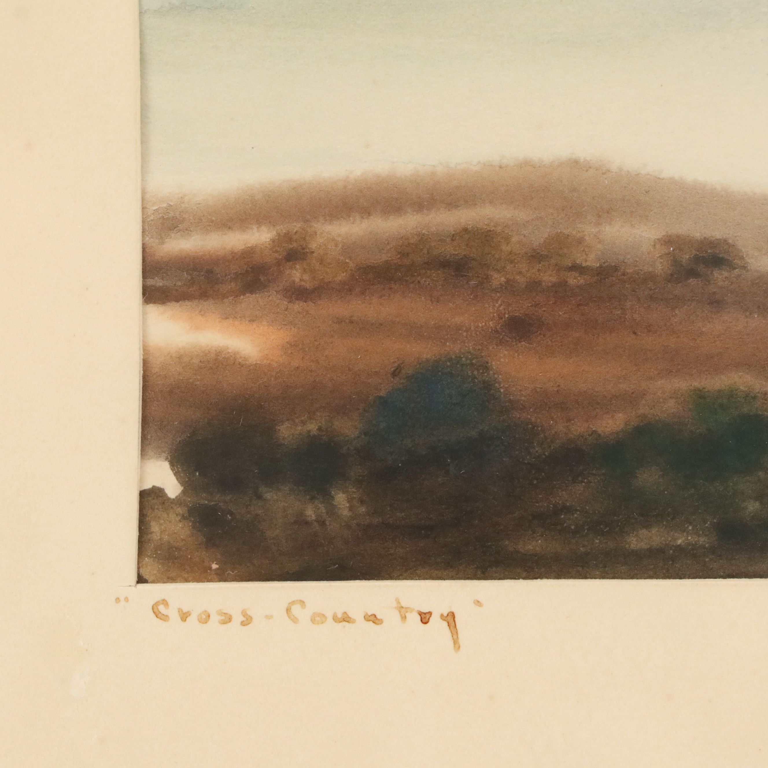 Landscape Watercolor Painting "Cross-Country"