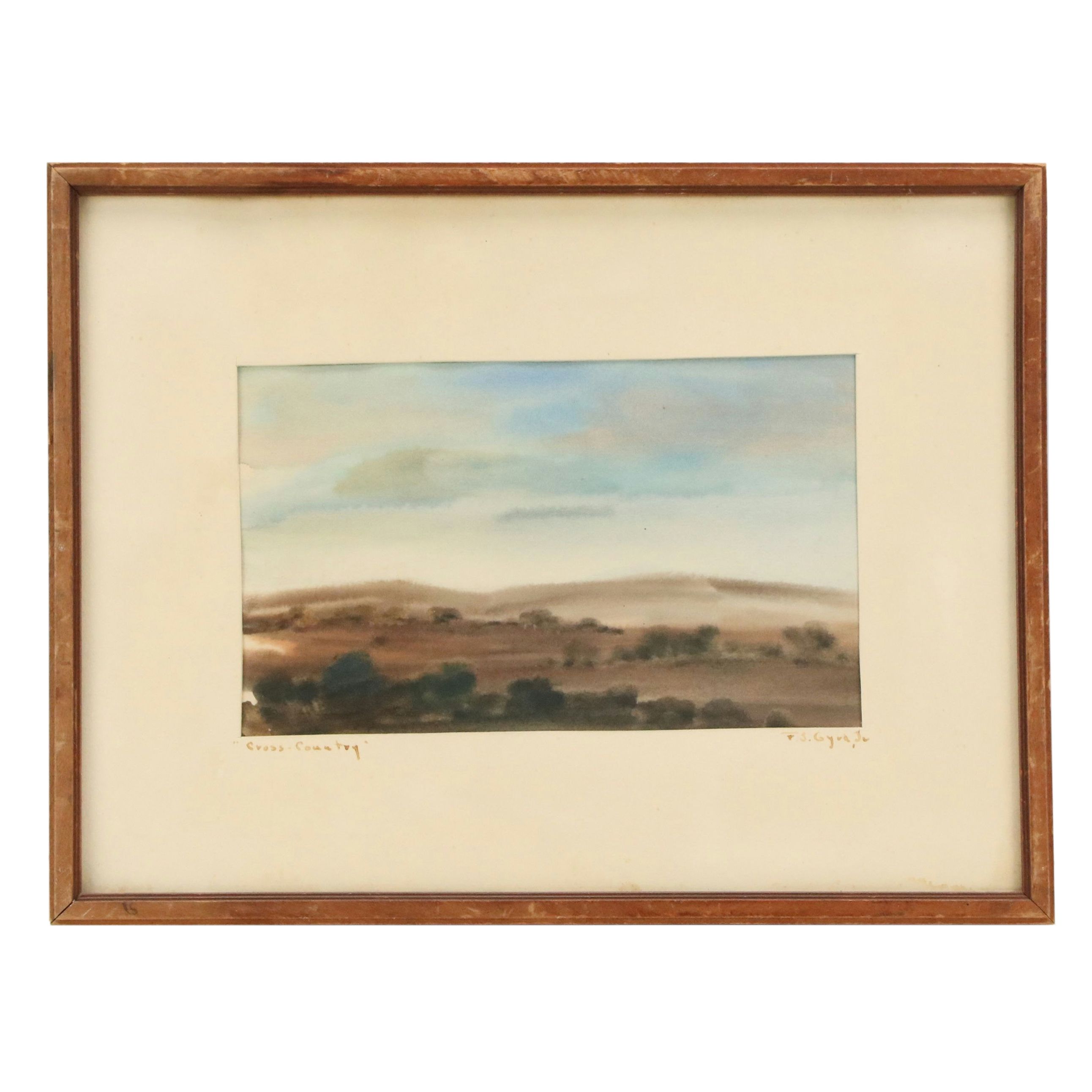 Landscape Watercolor Painting "Cross-Country"