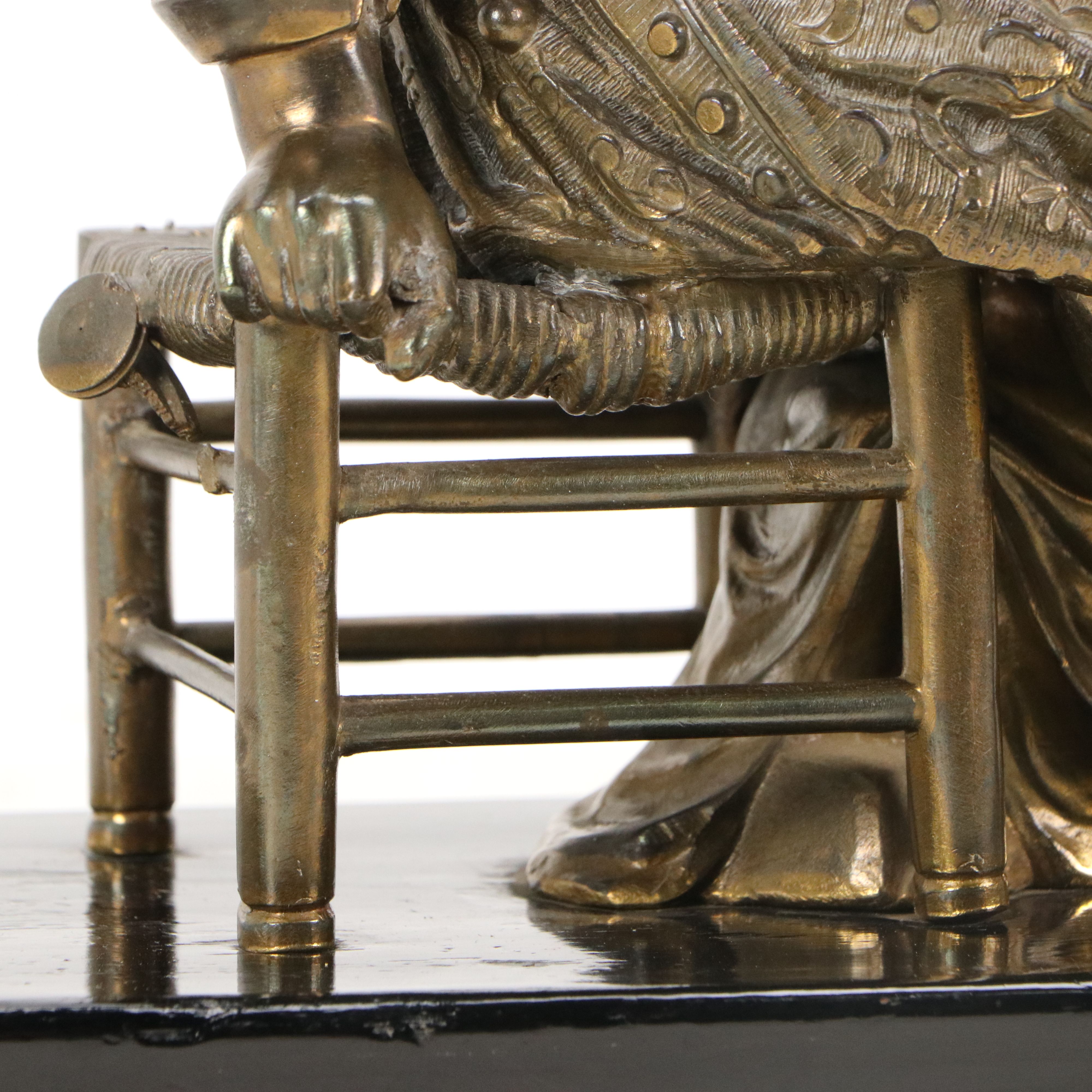 Cast Spelter Statue of Girl with Drum, Late 19th to Early 20th Century