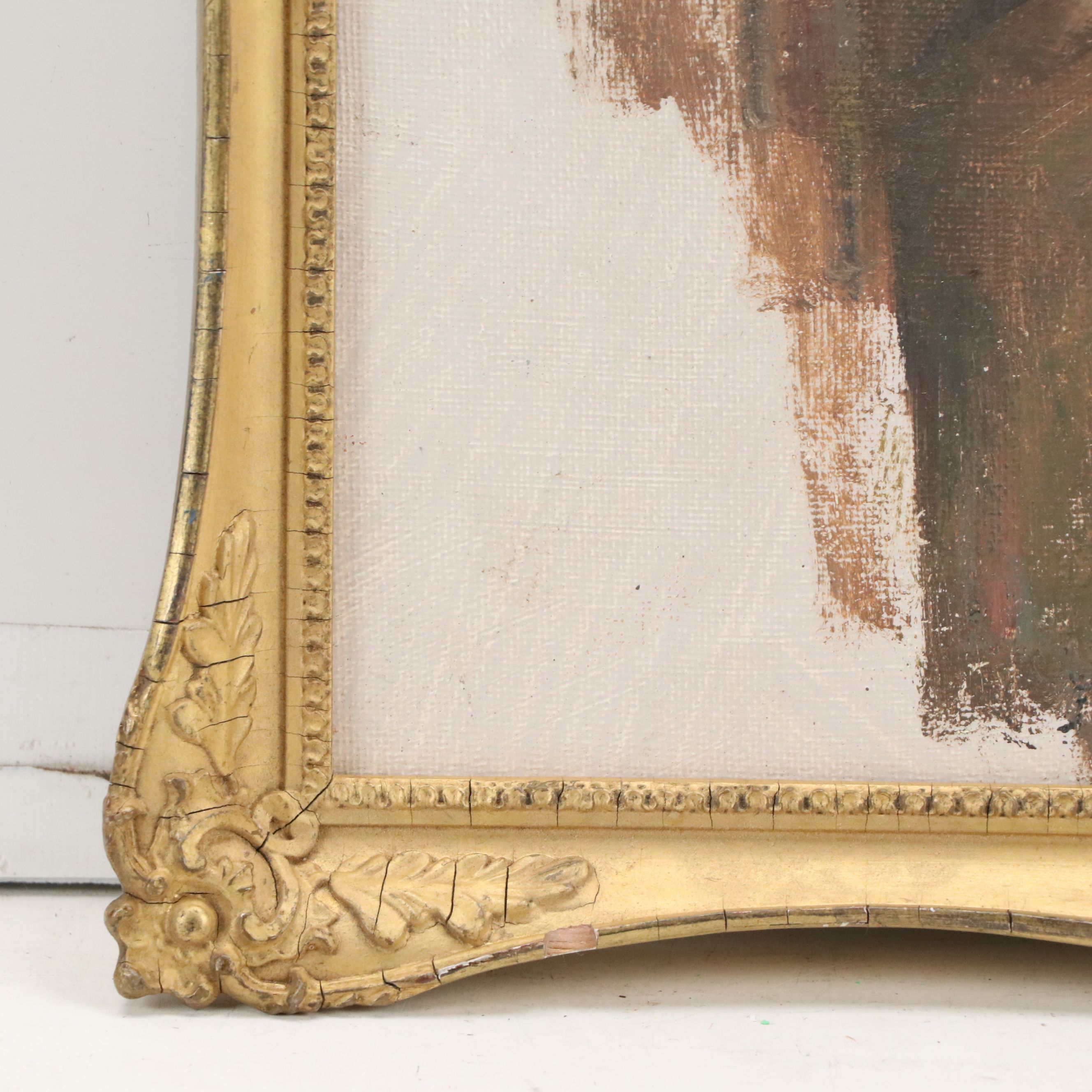 Oil Painting of Seated Nude Figure, 21st Century