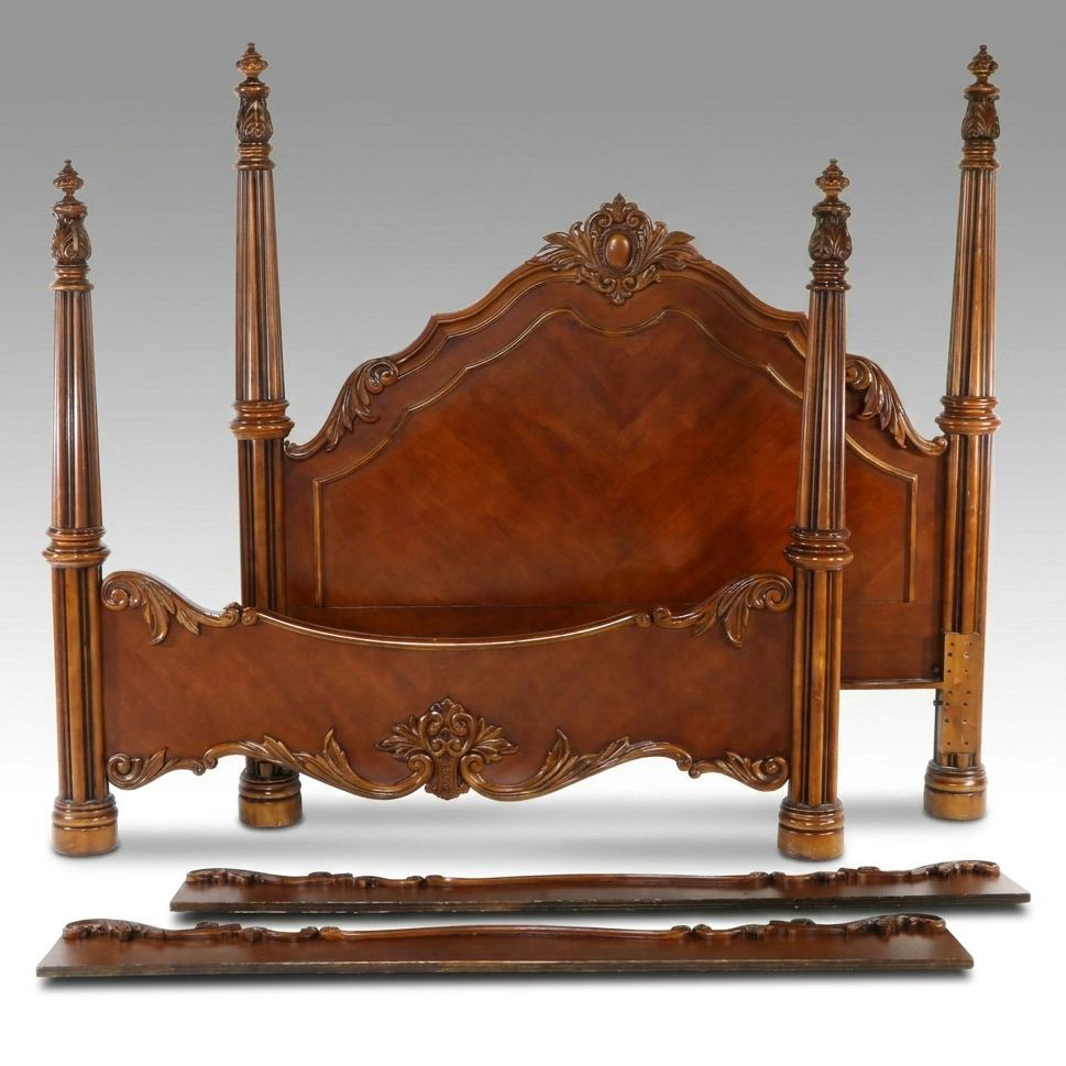 Pulaski Furniture Louis XV Style King Size Four Poster Bed